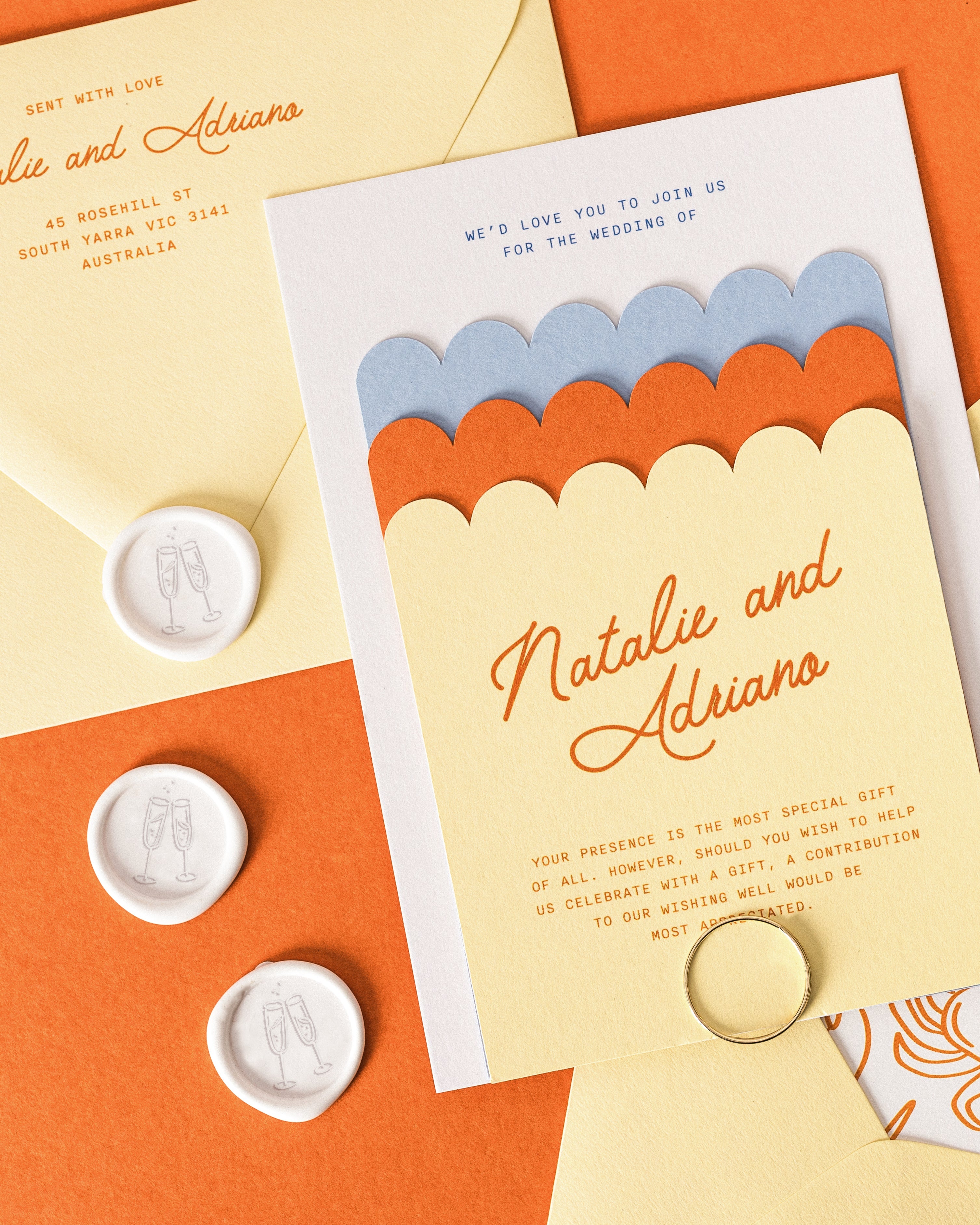 Wedding stationery inspiration for a chic beach wedding