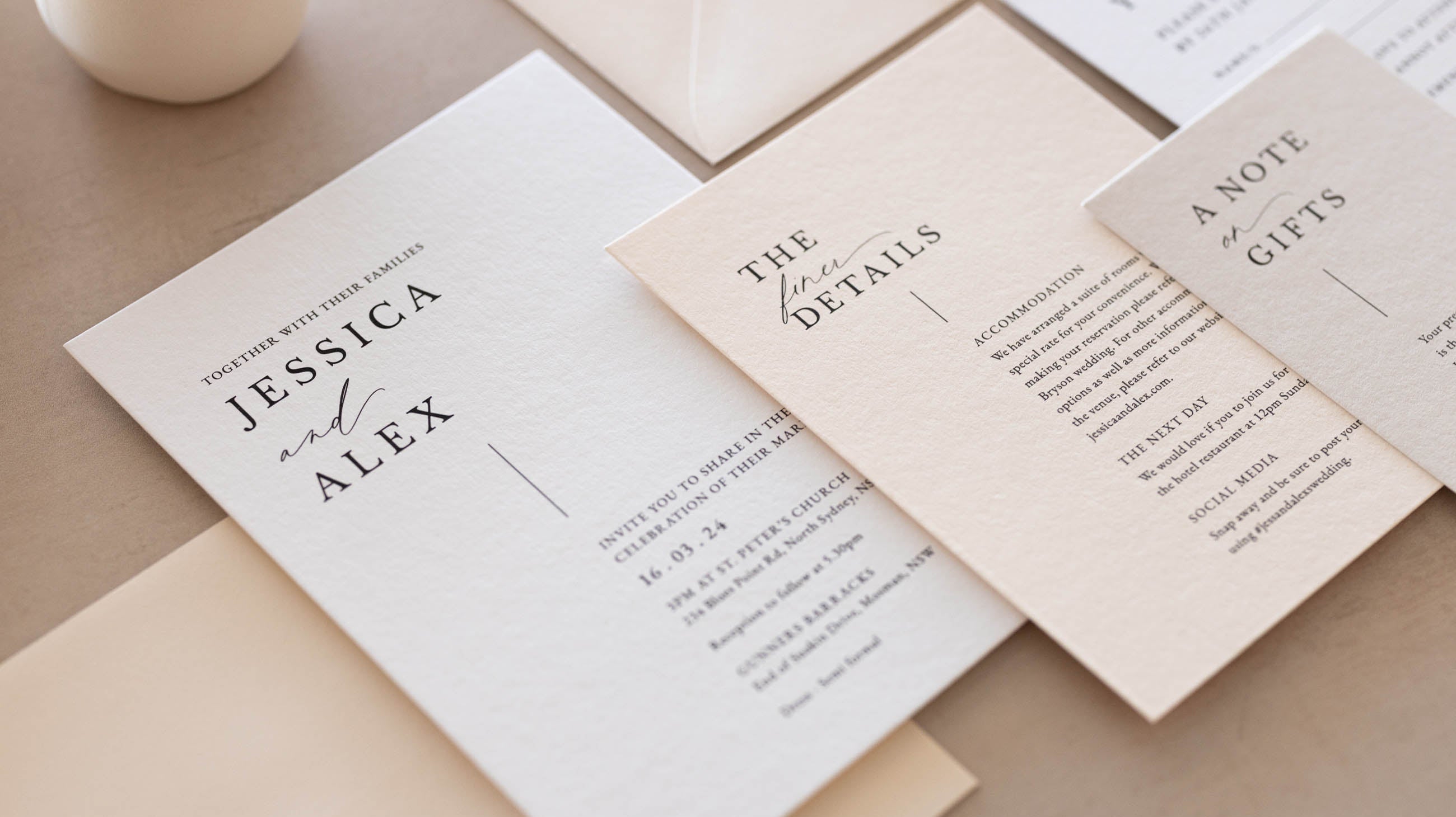 Your dream wedding invitations made in Sydney, Australia