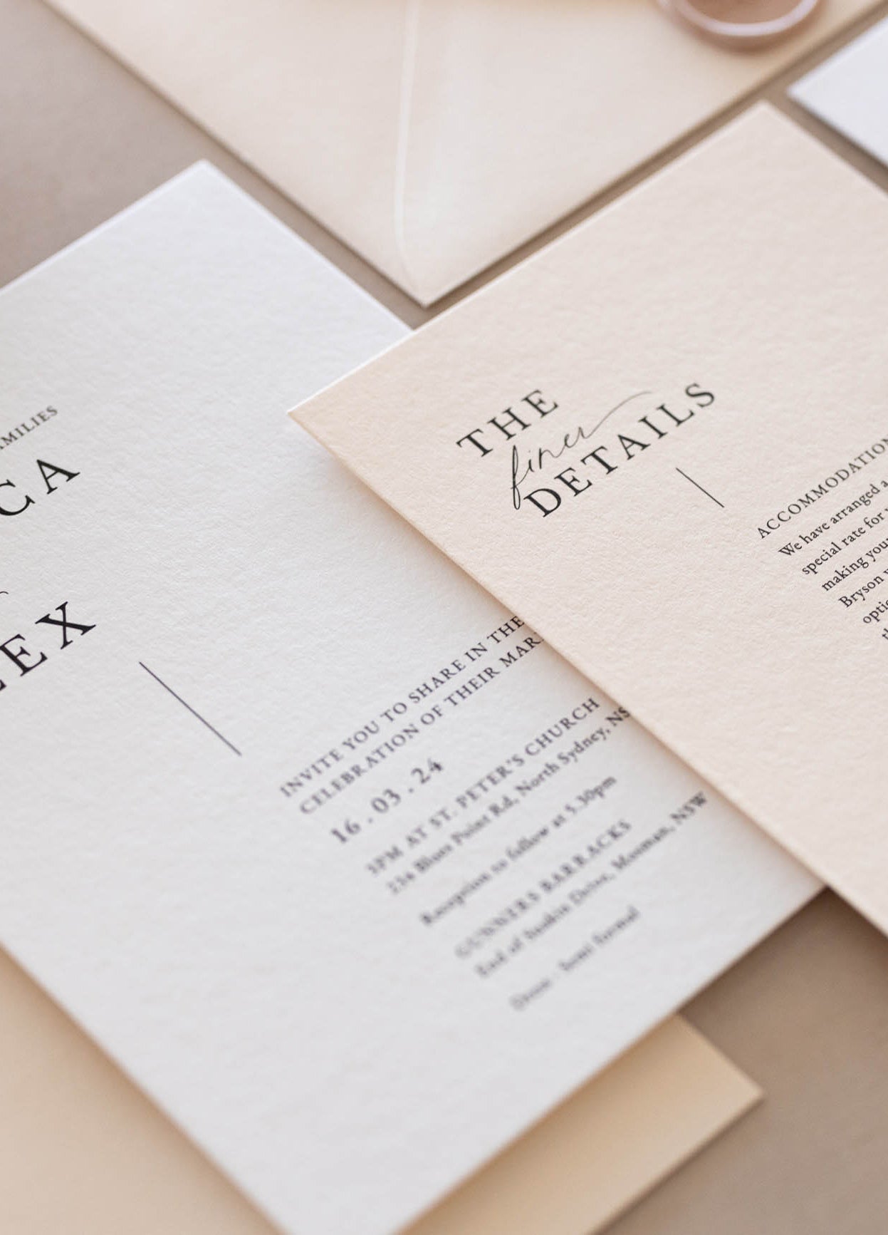 Your dream wedding invitations made in Sydney, Australia