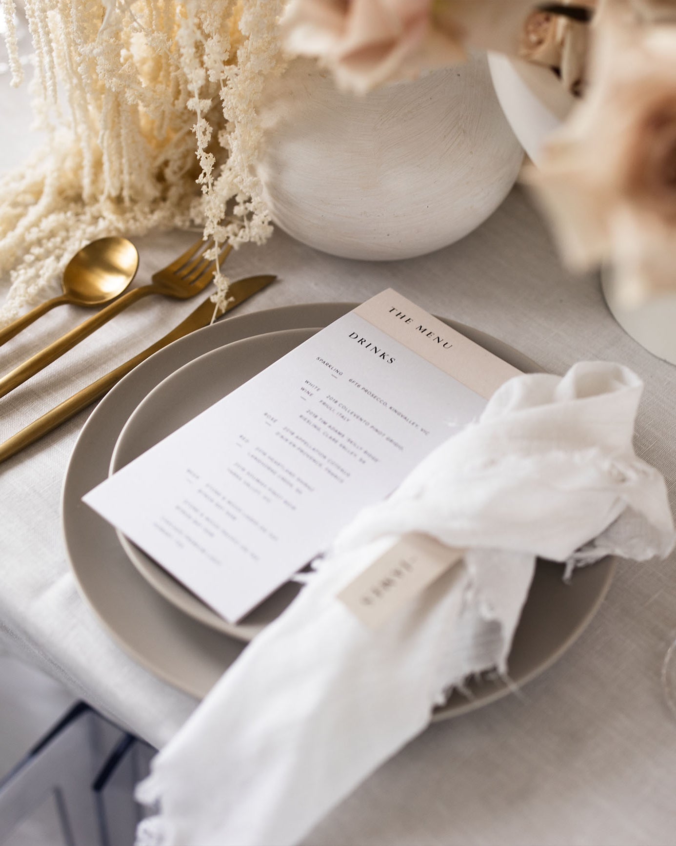 Wedding Menus