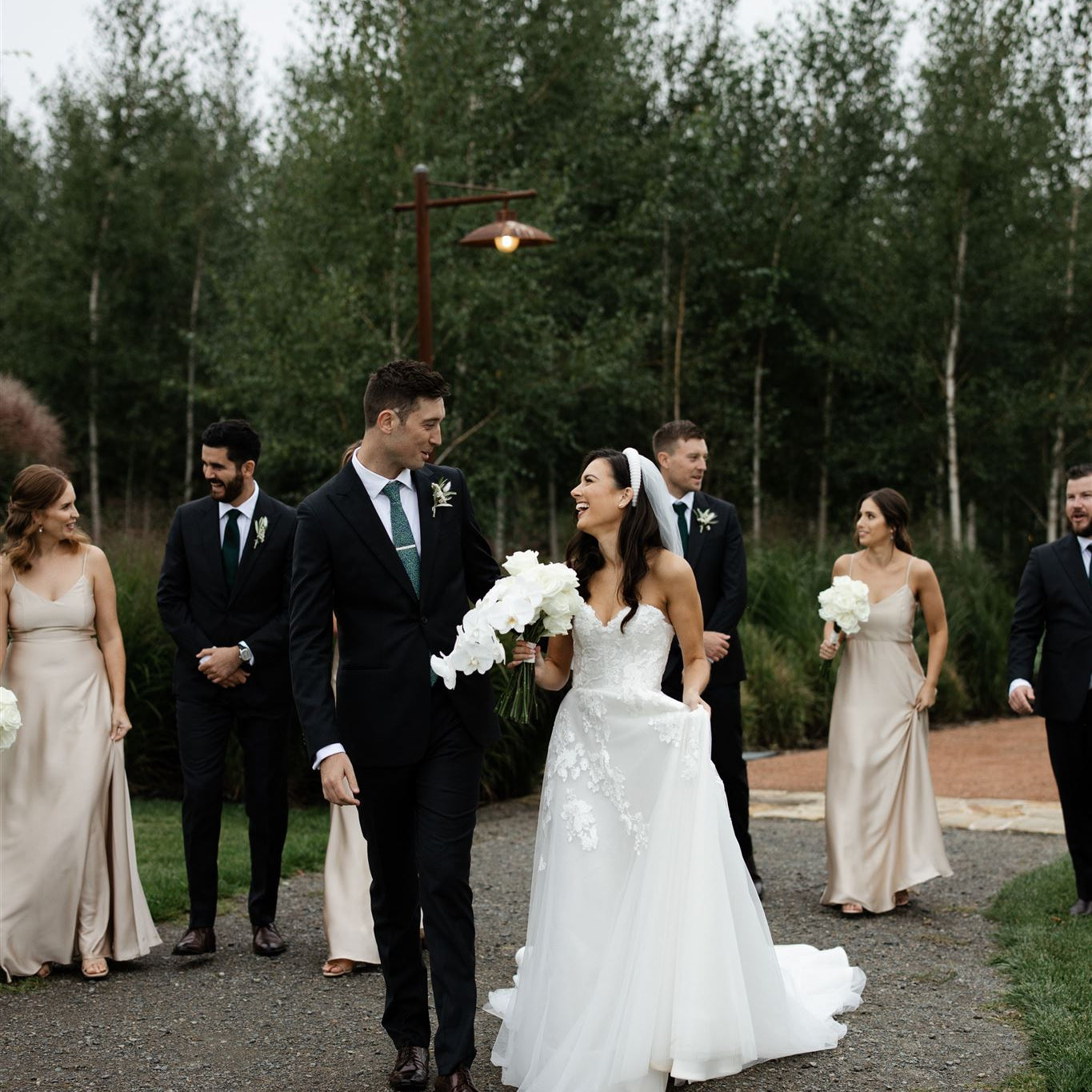 Couple looking at each other after ceremony