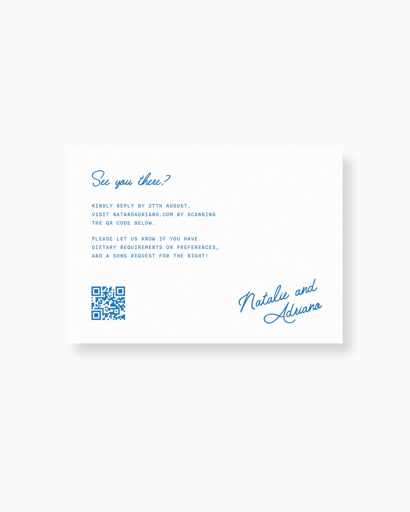 Amalfi RSVP Card mockup