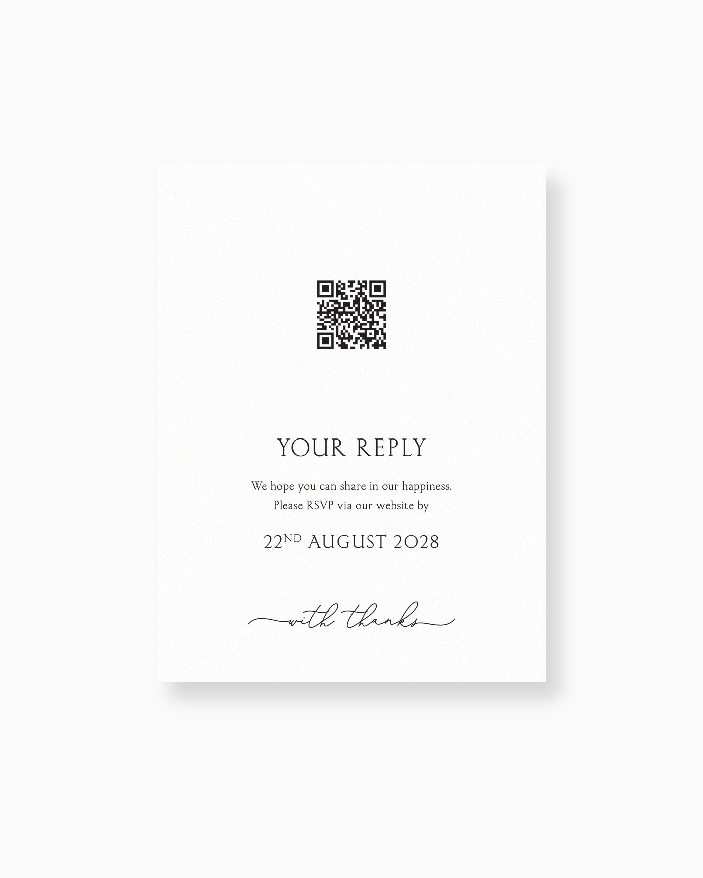 Balmoral RSVP Card mockup