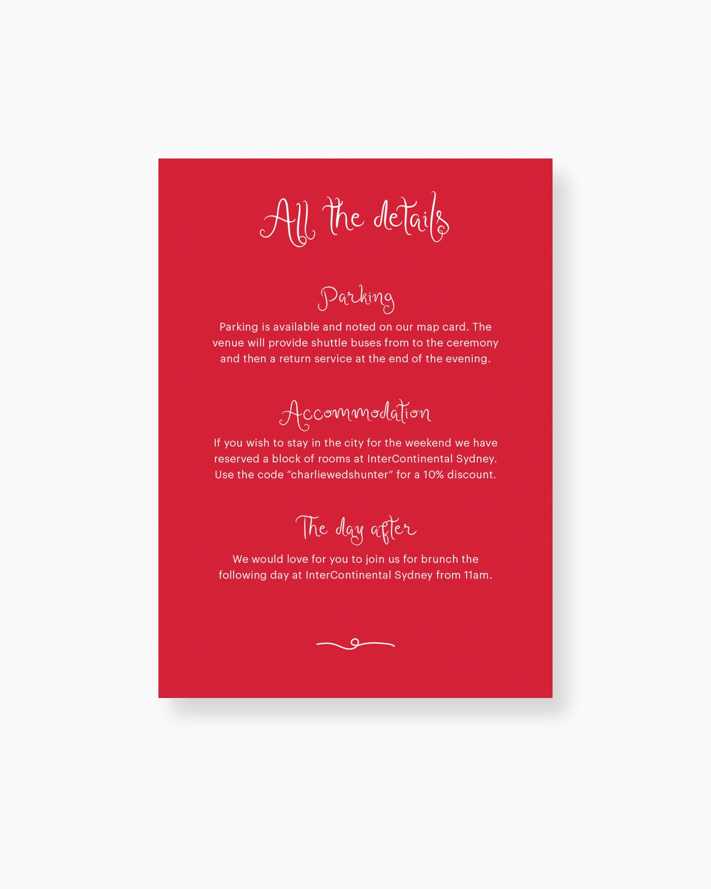 Charlie Details Card mockup