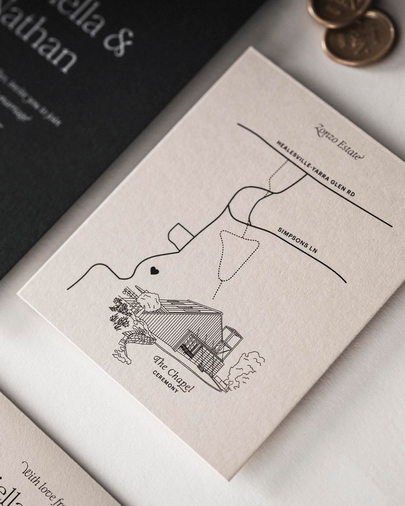 Estate Map Card styled photograph