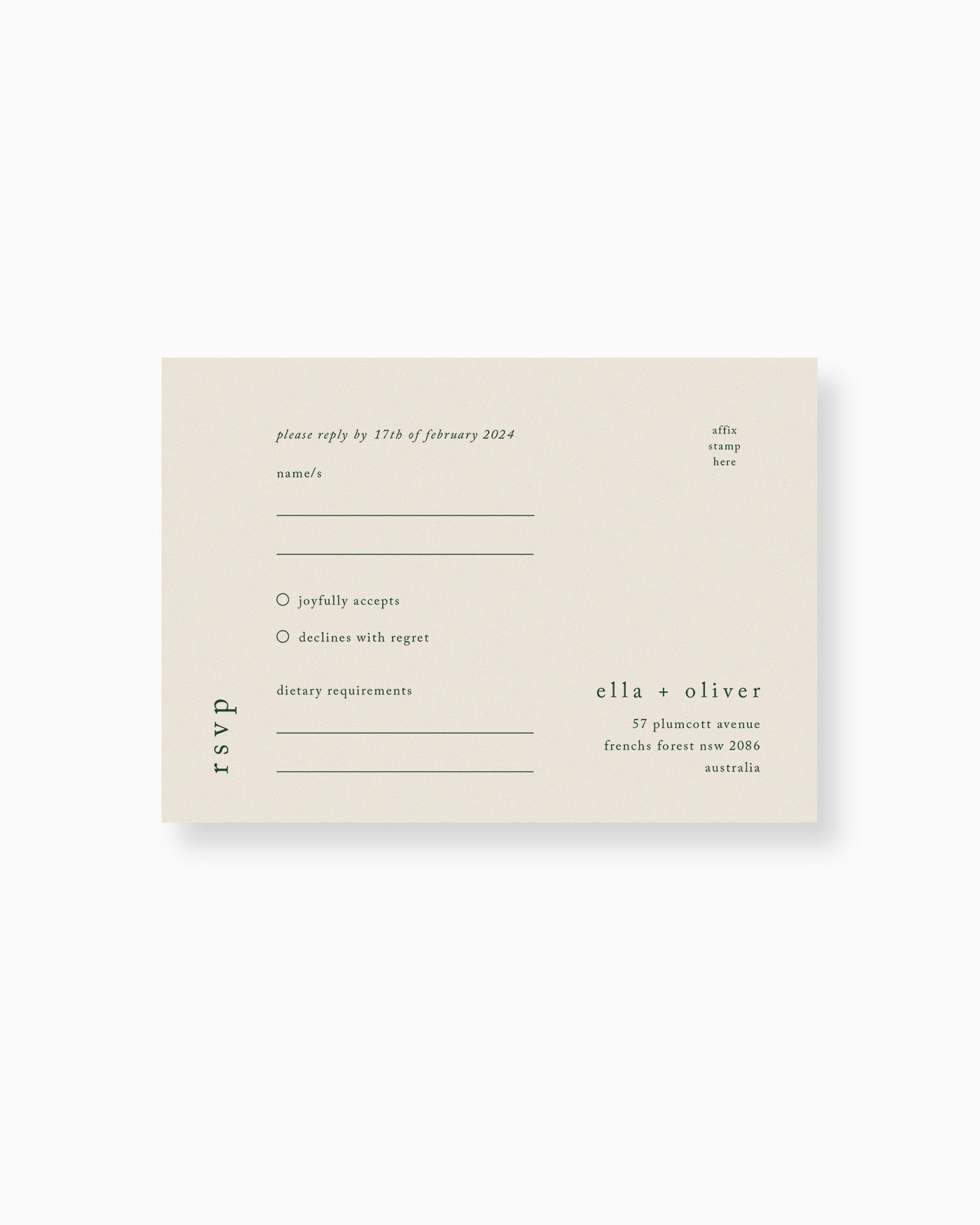 Habitat RSVP Card mockup