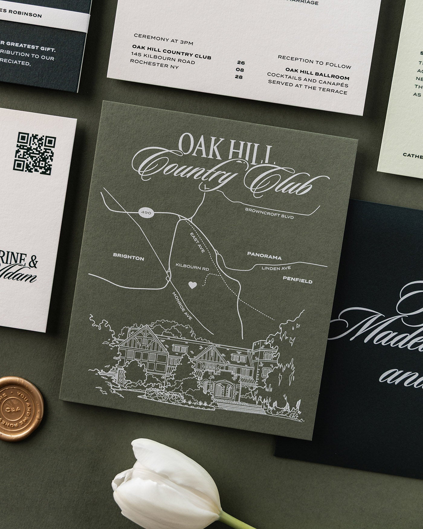 Heritage Map Card styled photograph