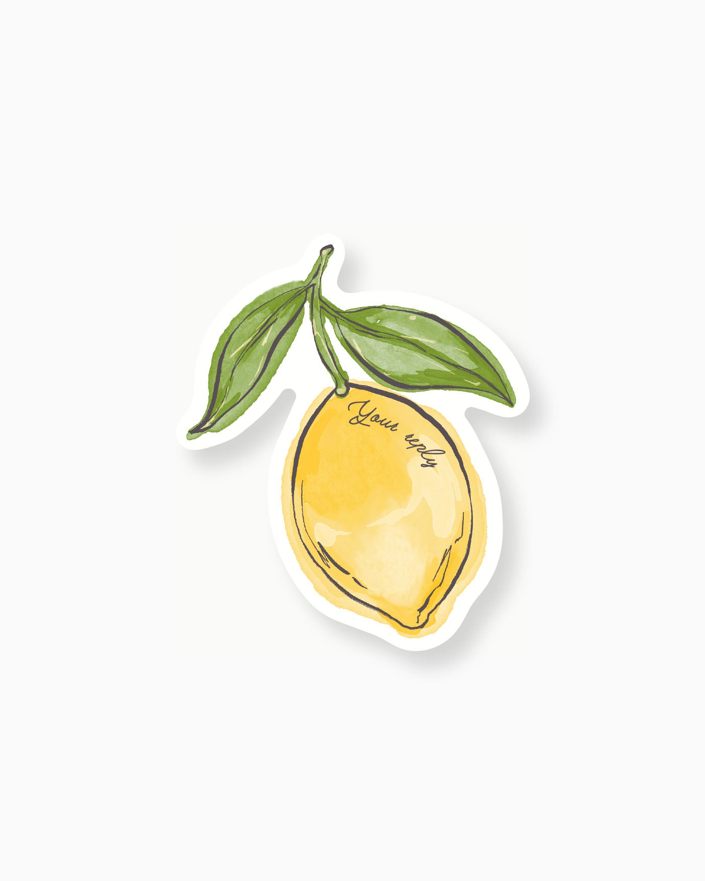 Ink Wash Lemon Insert Card mockup