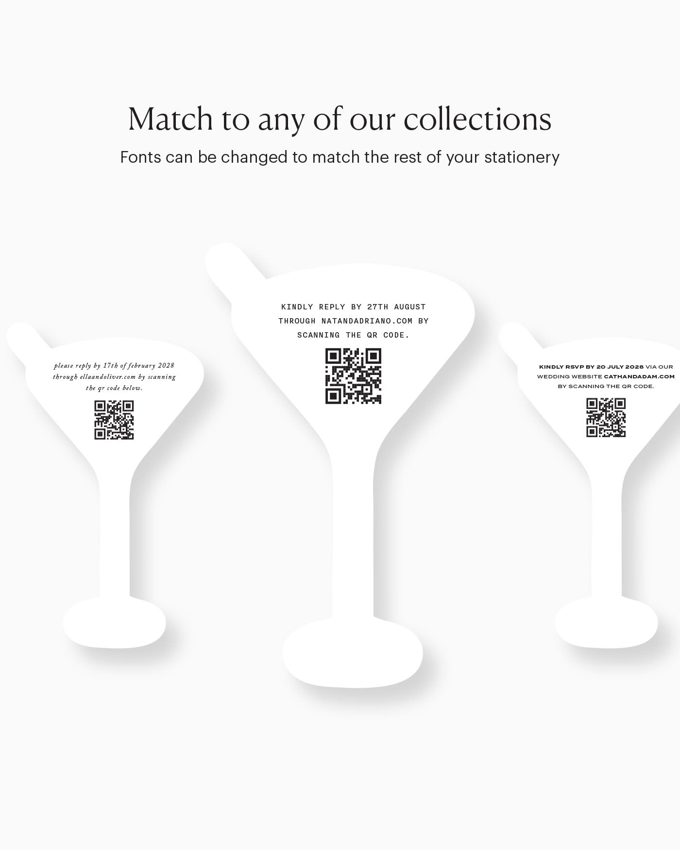 Ink Wash Olive Martini Insert Card matching collection mockup