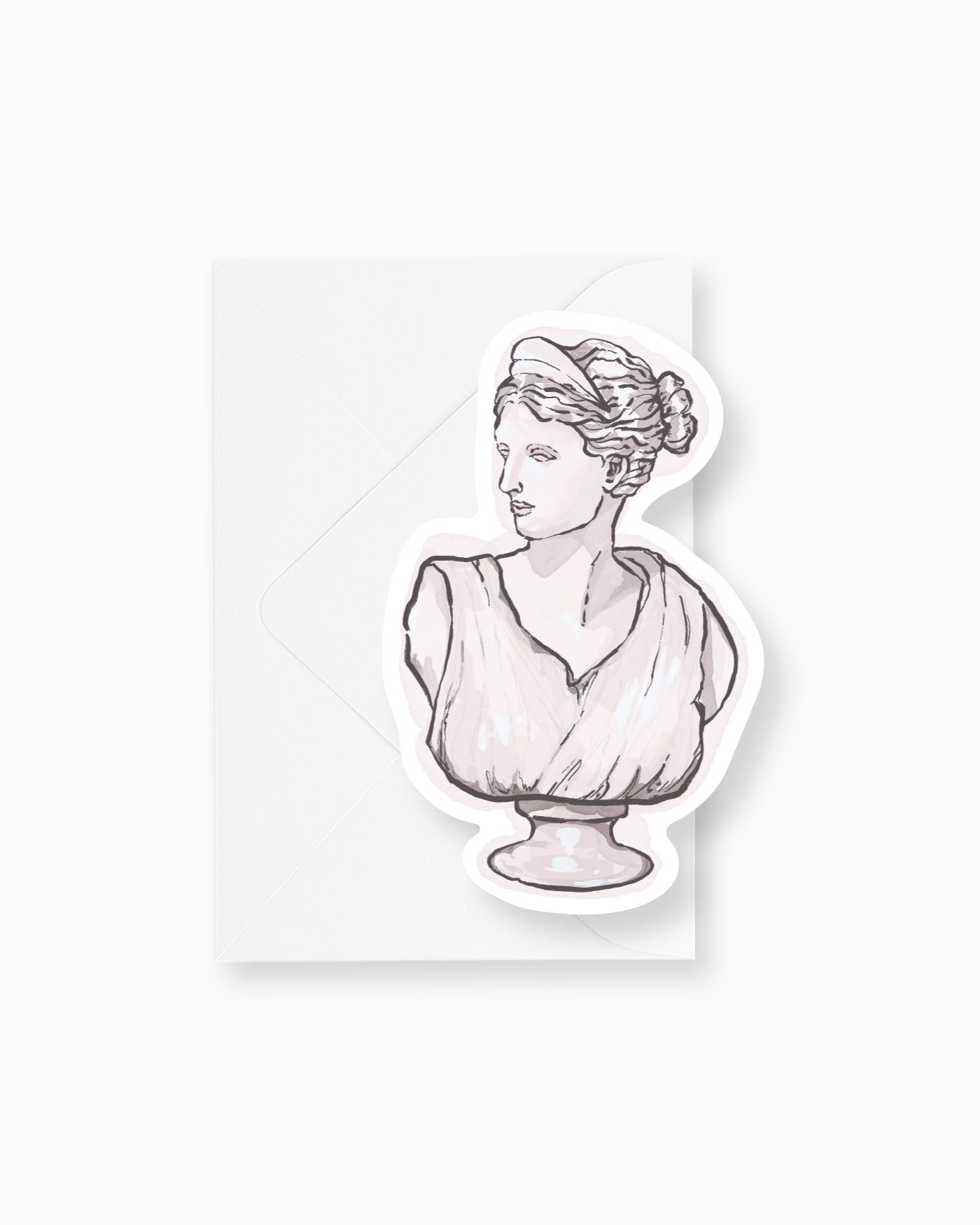 Ink Wash Statue Save the Date mockup