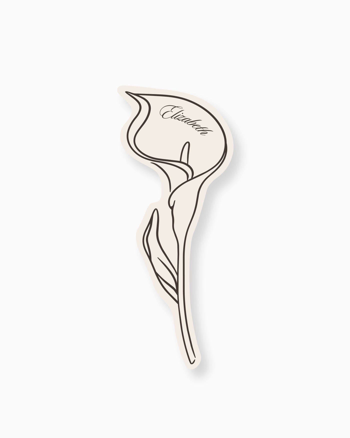 Minimal Calla Lily Place Card mockup