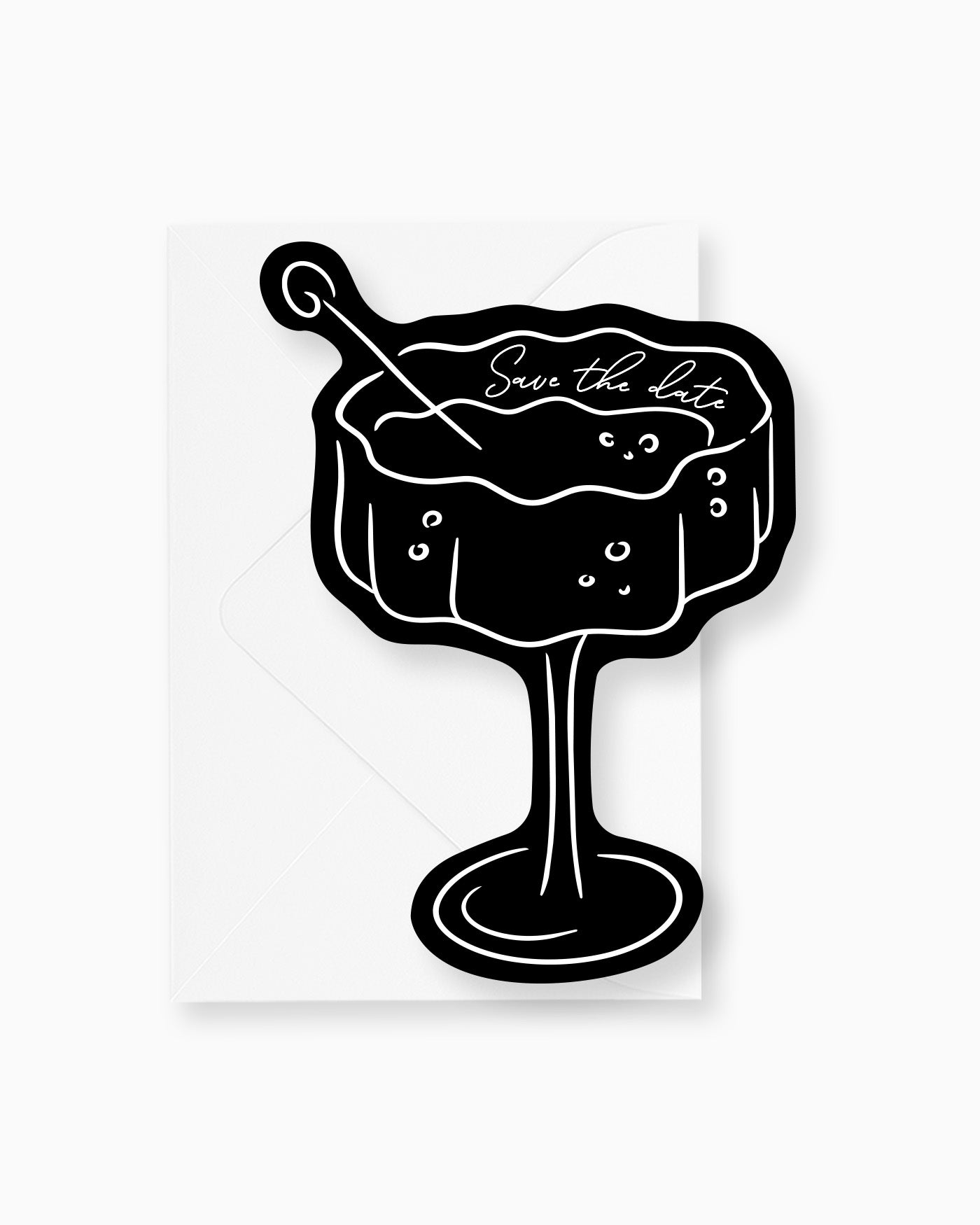 Minimal Champagne Coup Save the Date mockup