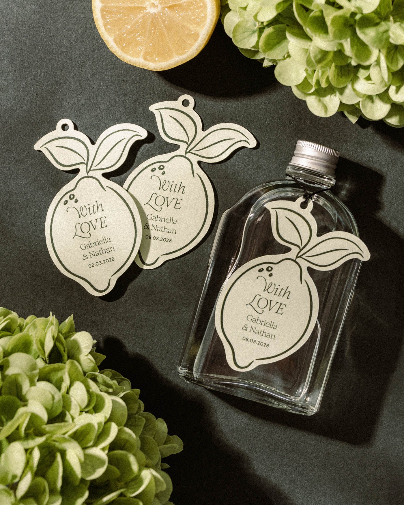 Minimal Lemon Favour Tag styled photograph