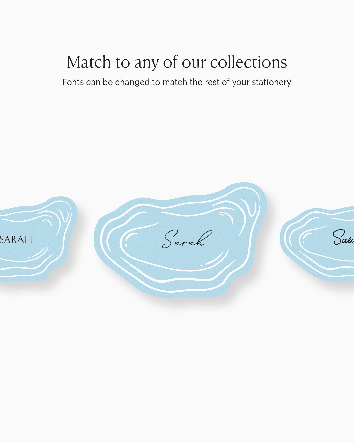 Minimal Oyster Place Card matching collection mockup