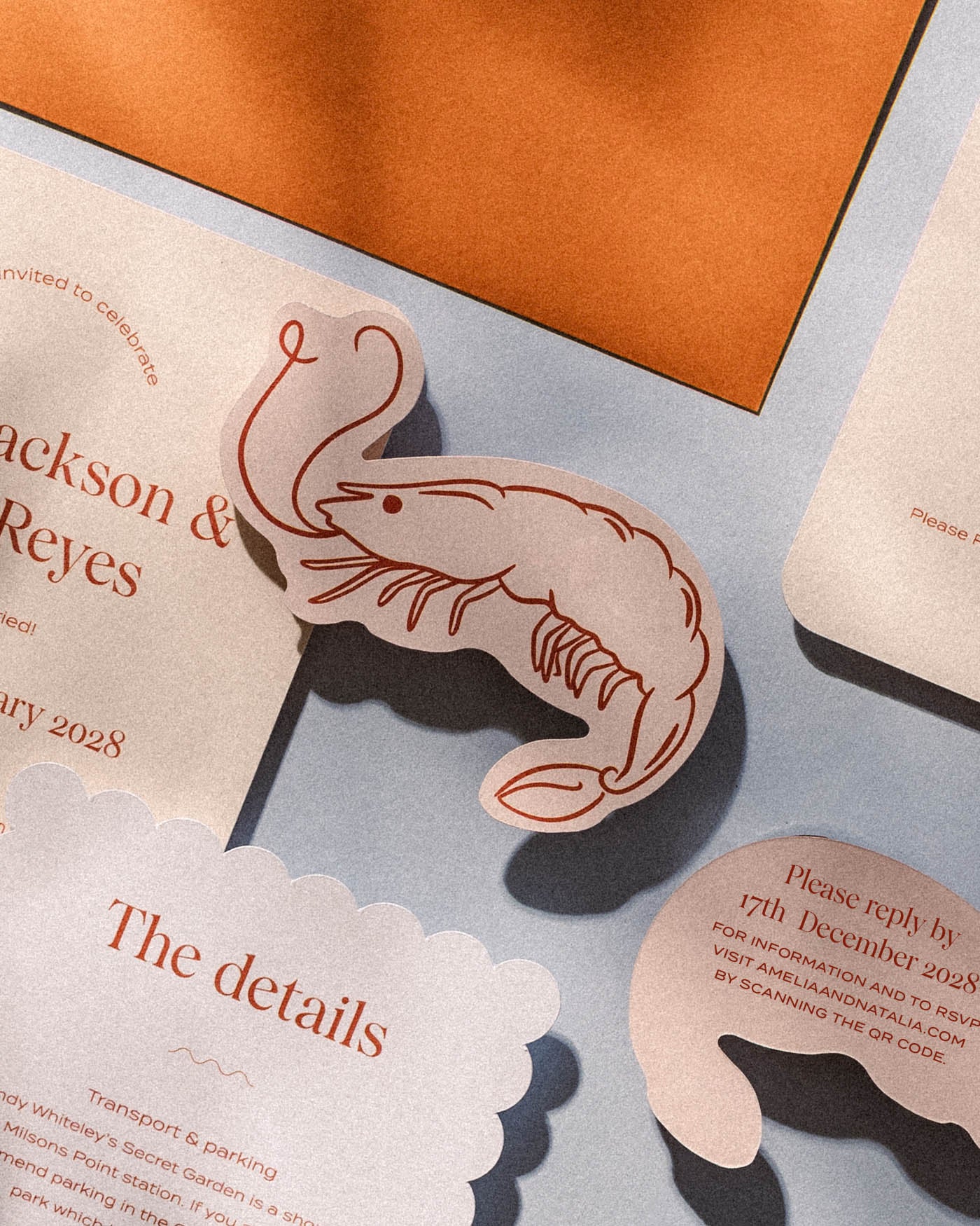 Minimal Prawn Insert Card second styled photograph