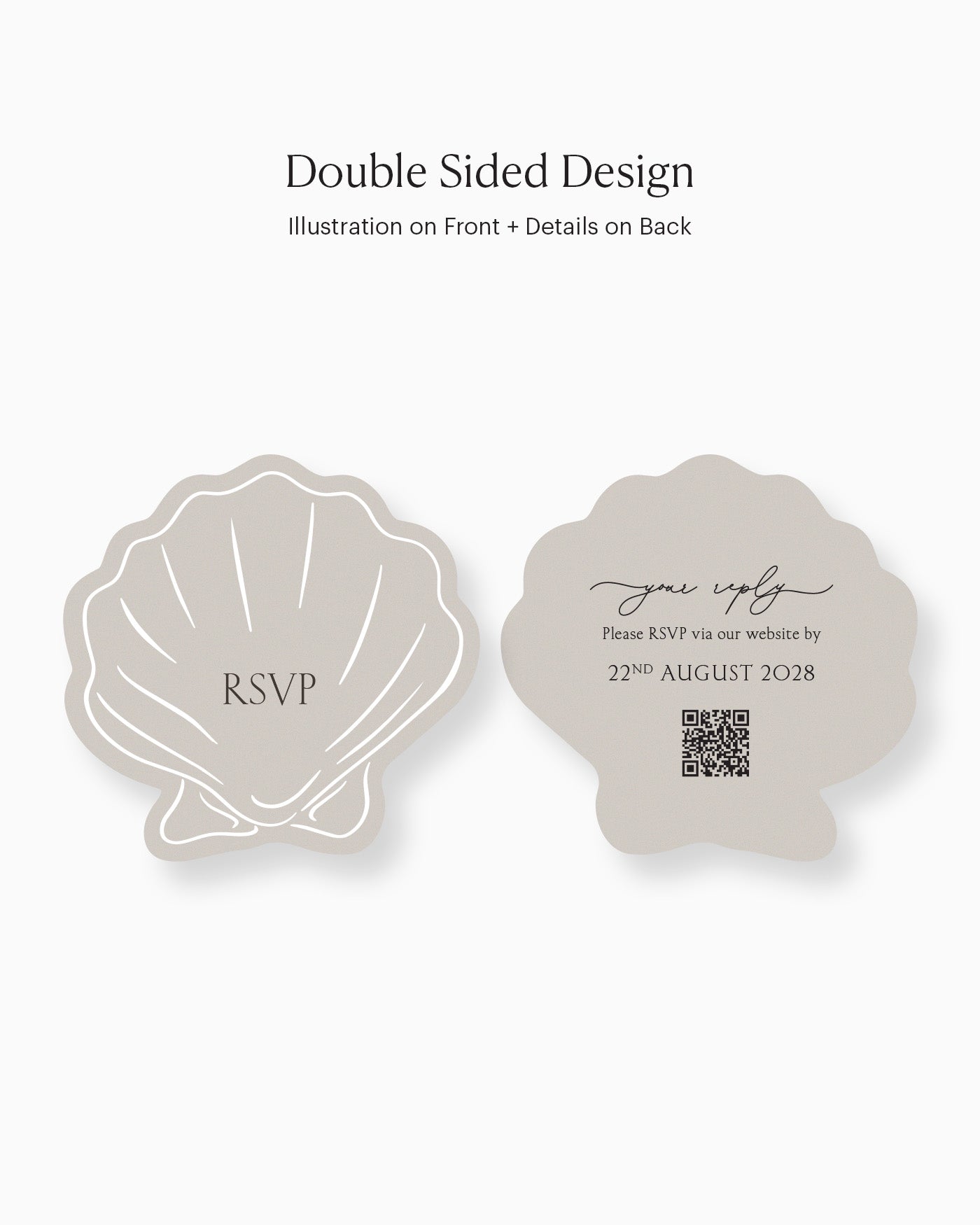 Minimal Shell Insert Card double-sided mockup