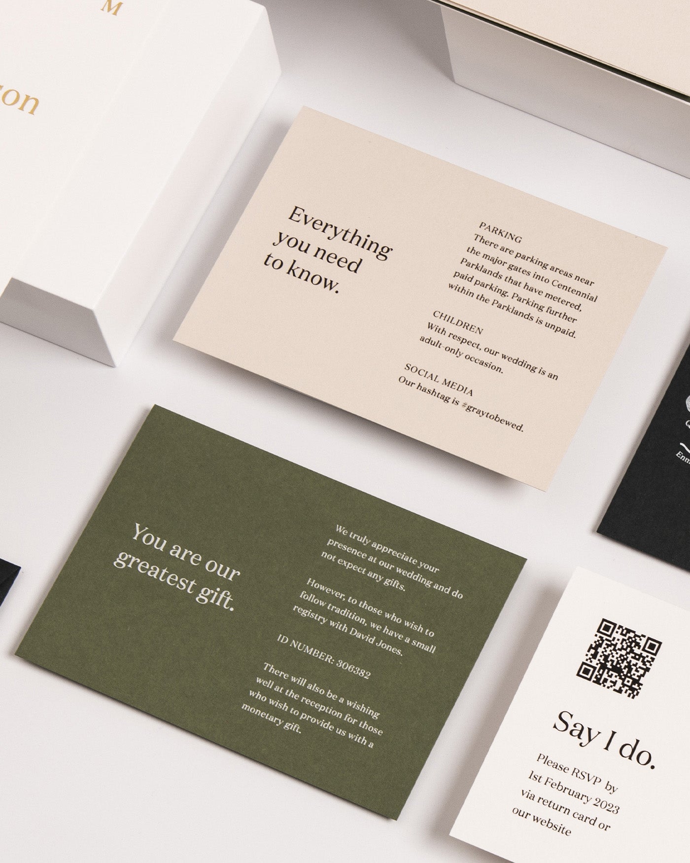 Narrative Note on Gifts styled photograph
