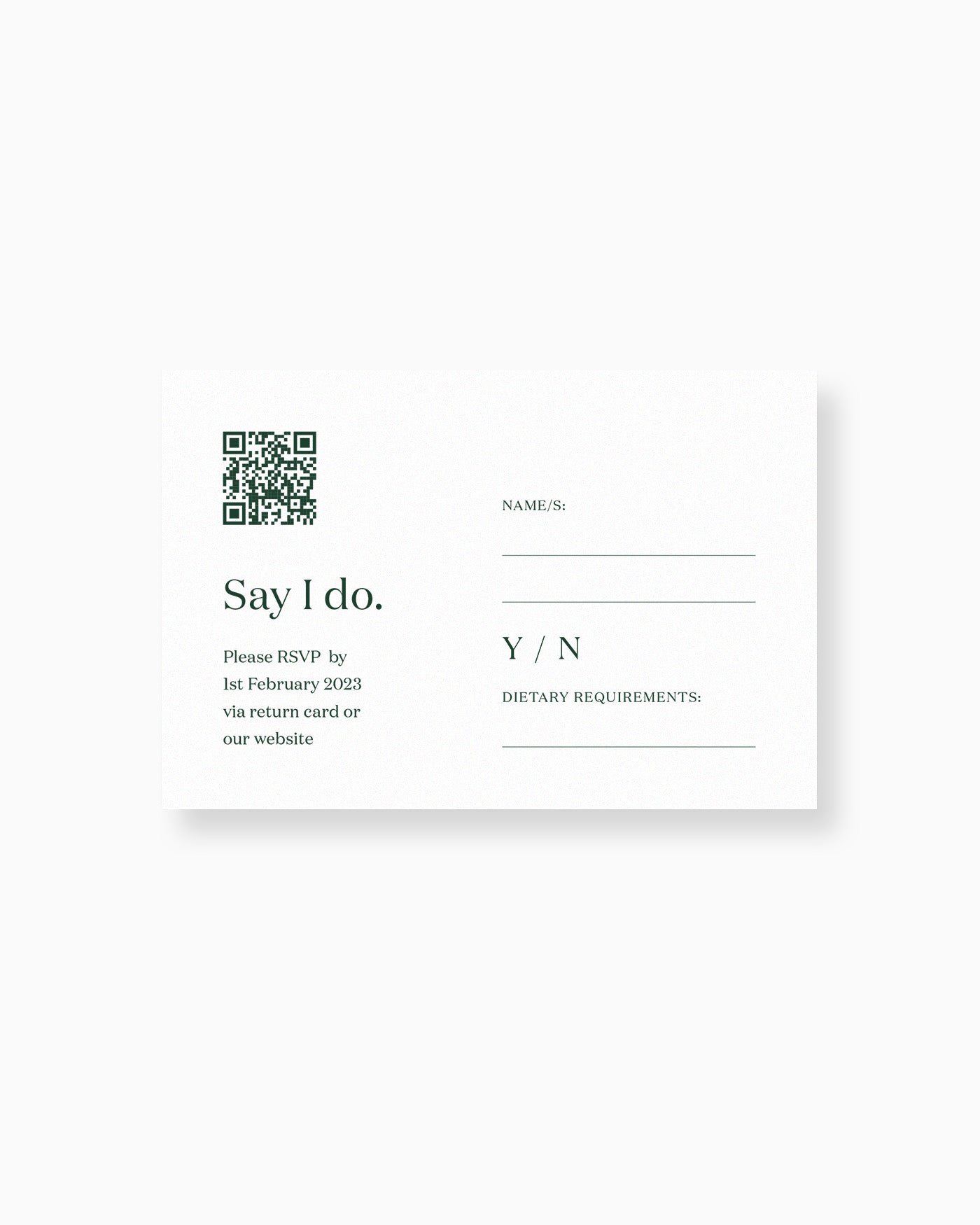 Narrative RSVP Card mockup