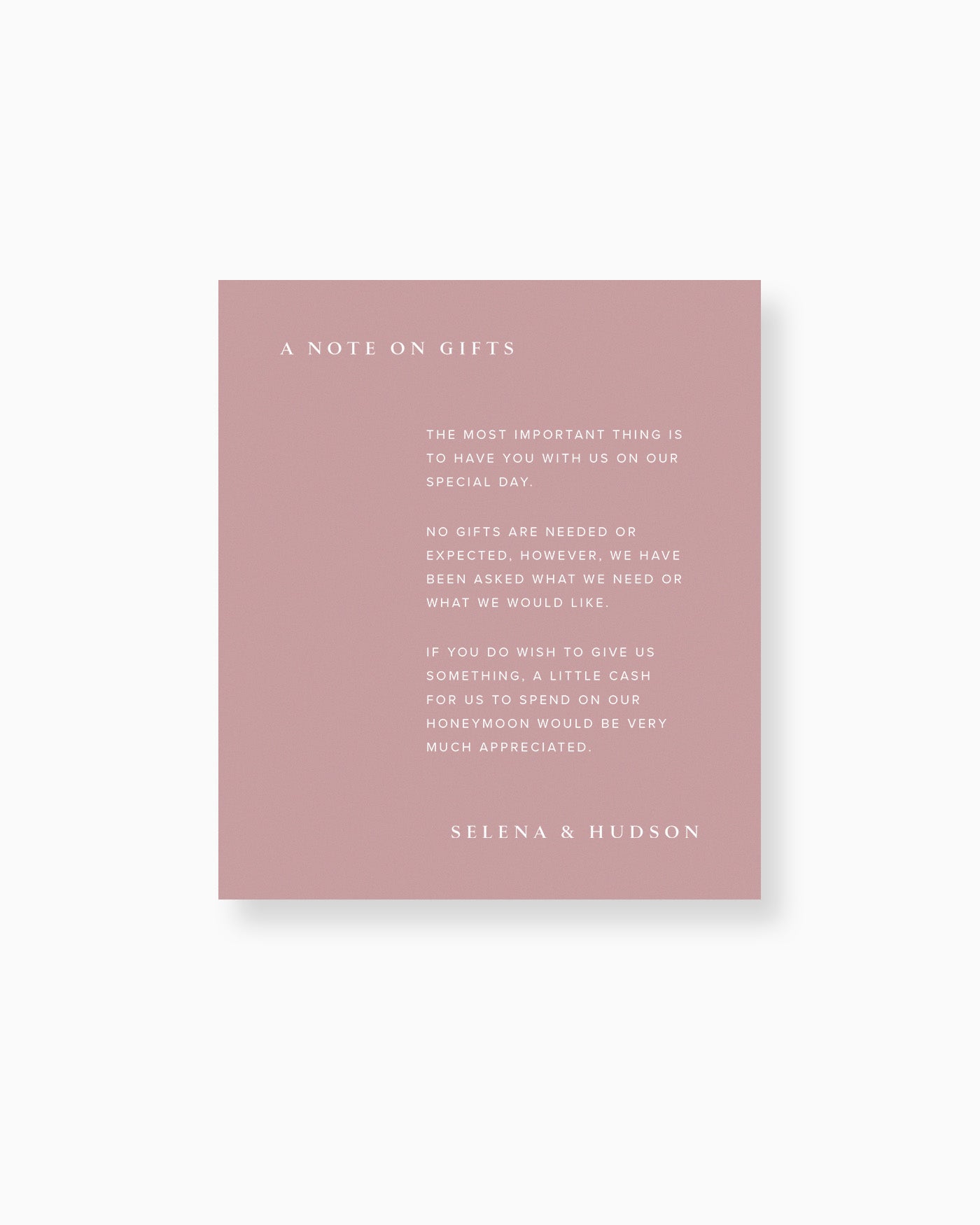 Selena Note on Gifts mockup