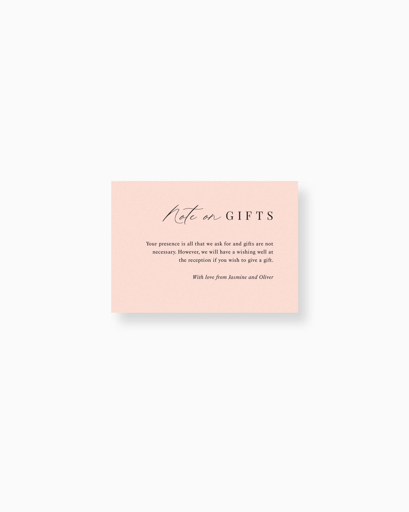 Soleil Note on Gifts mockup
