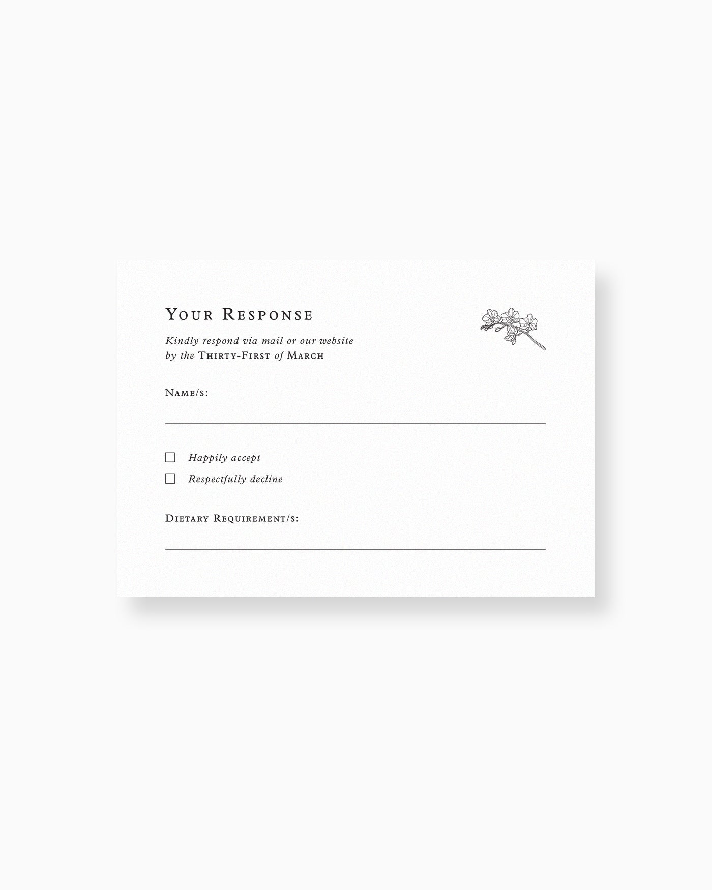 Verona RSVP Card additional mockup view 2
