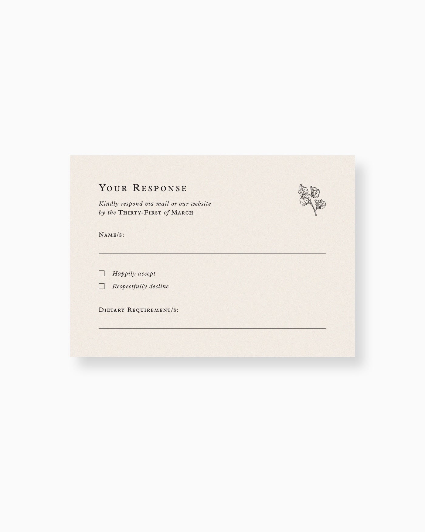 Verona RSVP Card mockup
