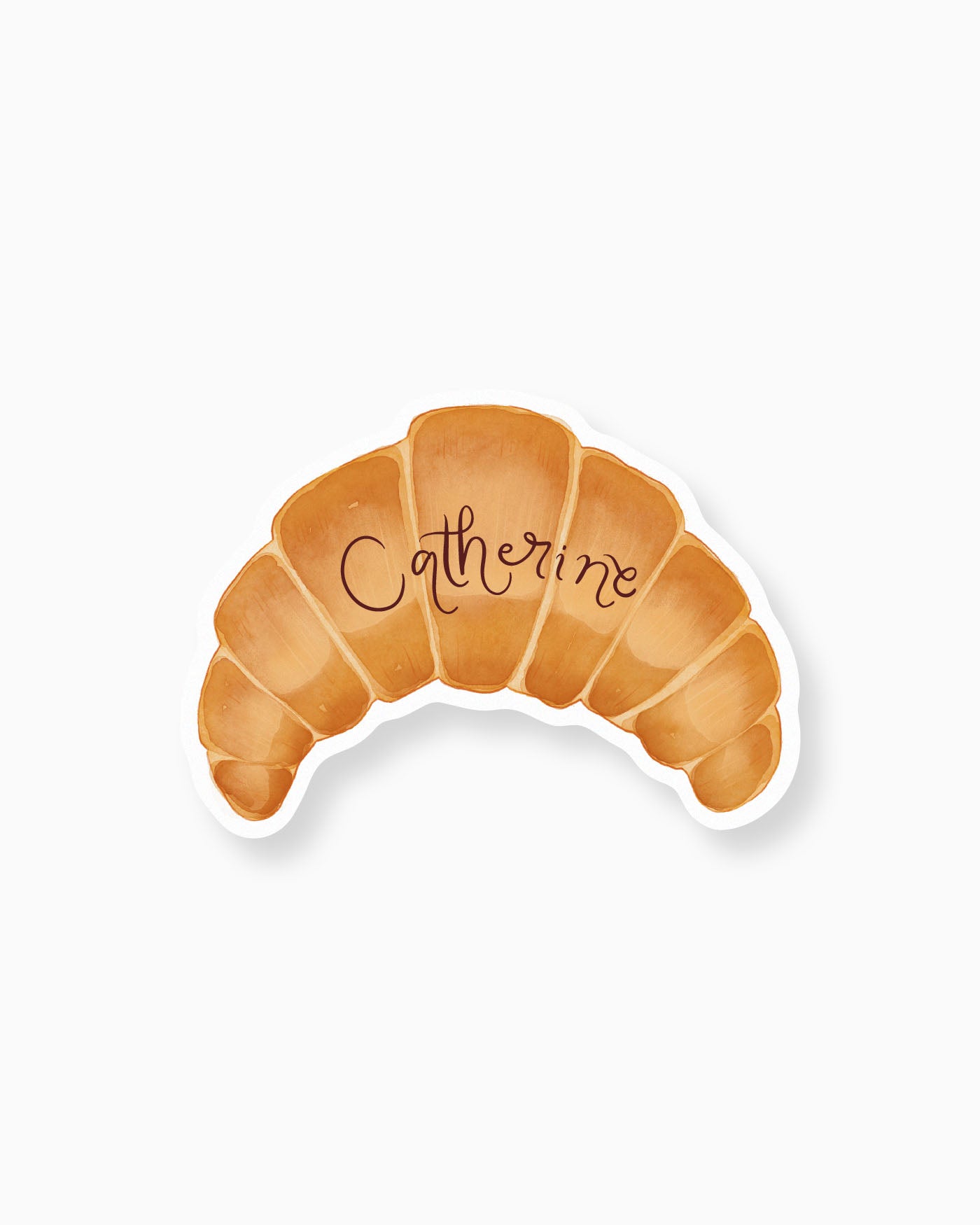 Watercolour Croissant Place Card mockup