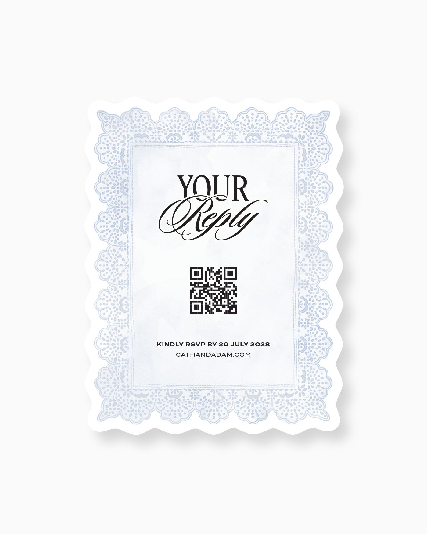 Watercolour Lace Insert Card mockup