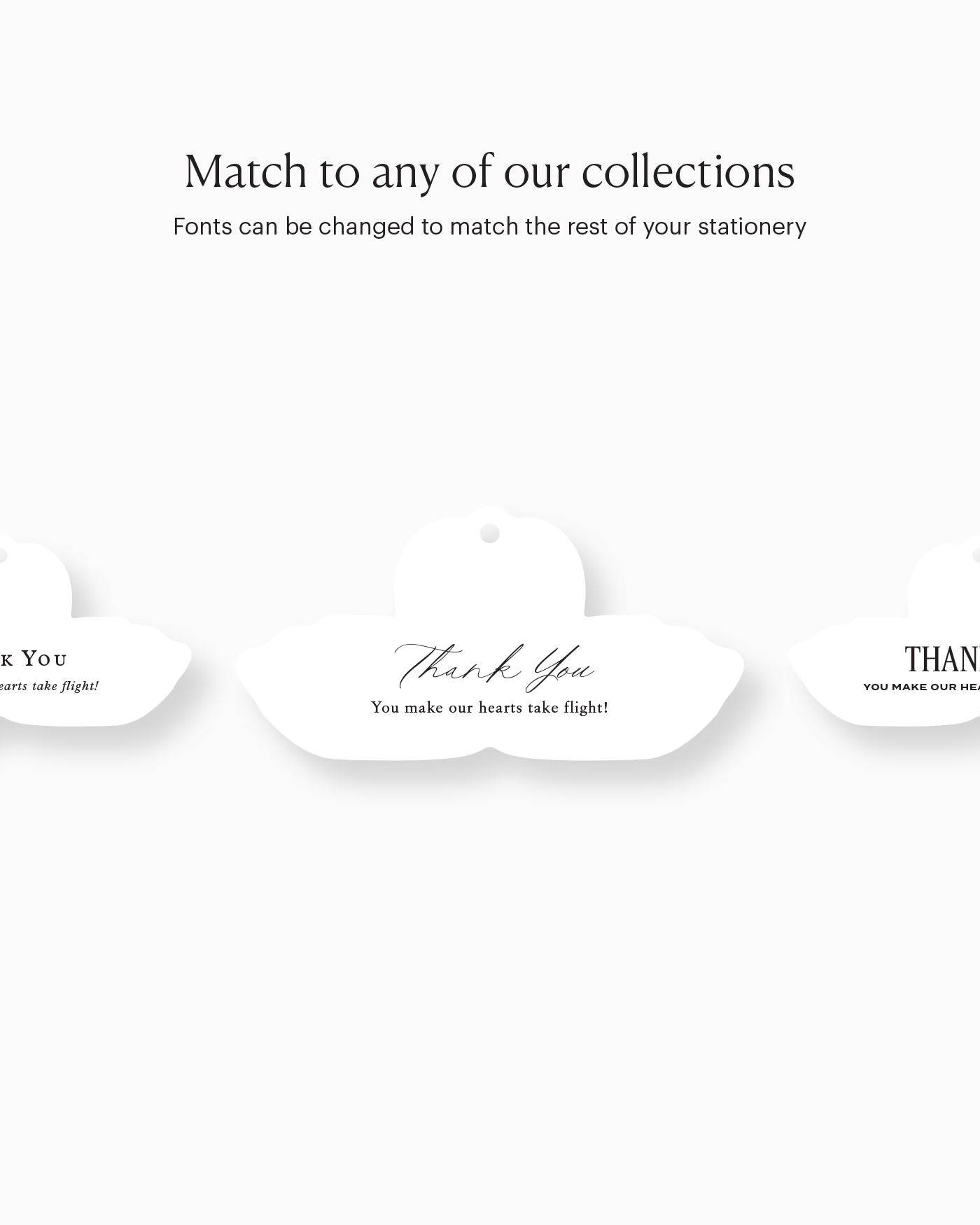 Watercolour Swan Favour Tag matching collection mockup