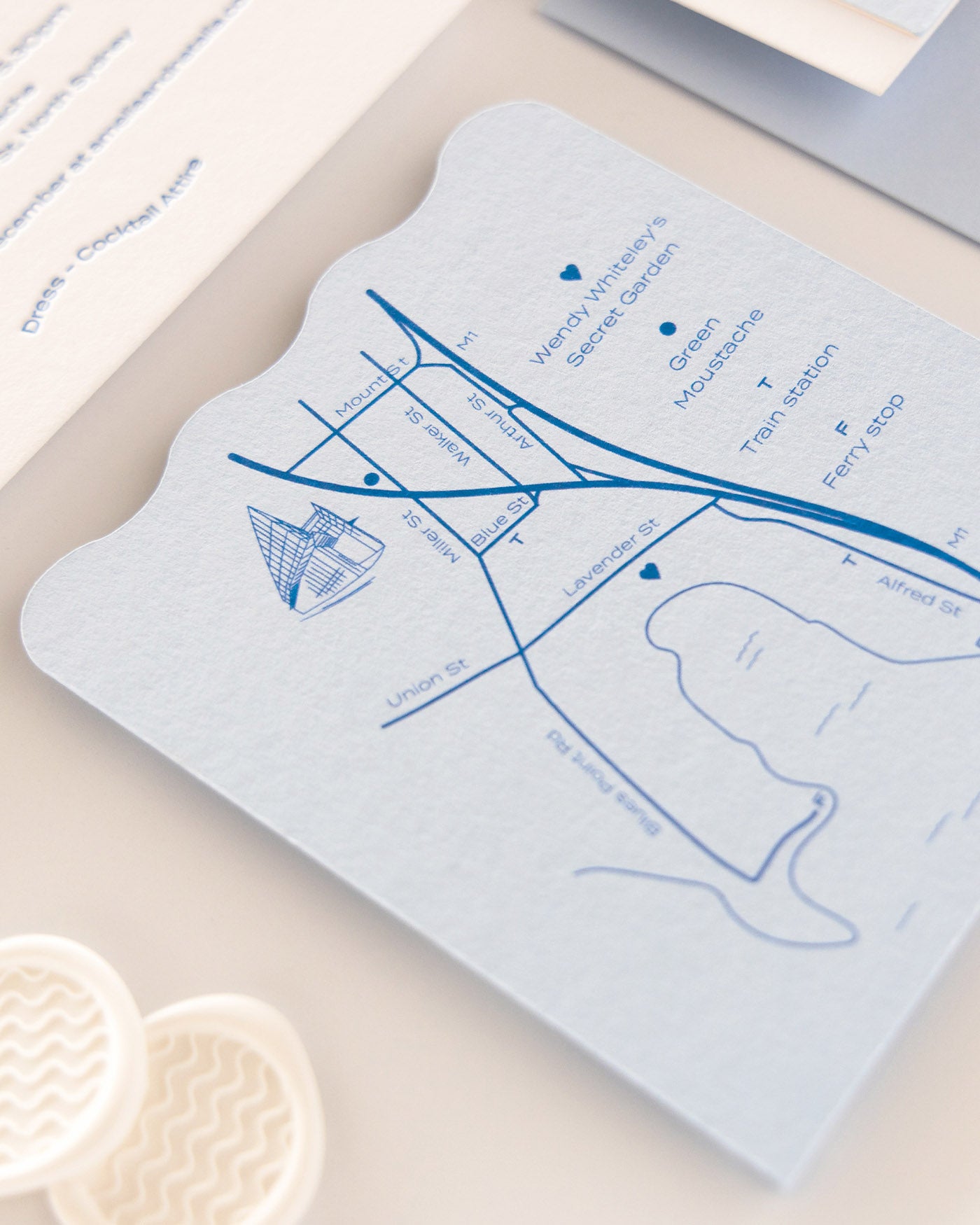 Wave Map Card styled photograph