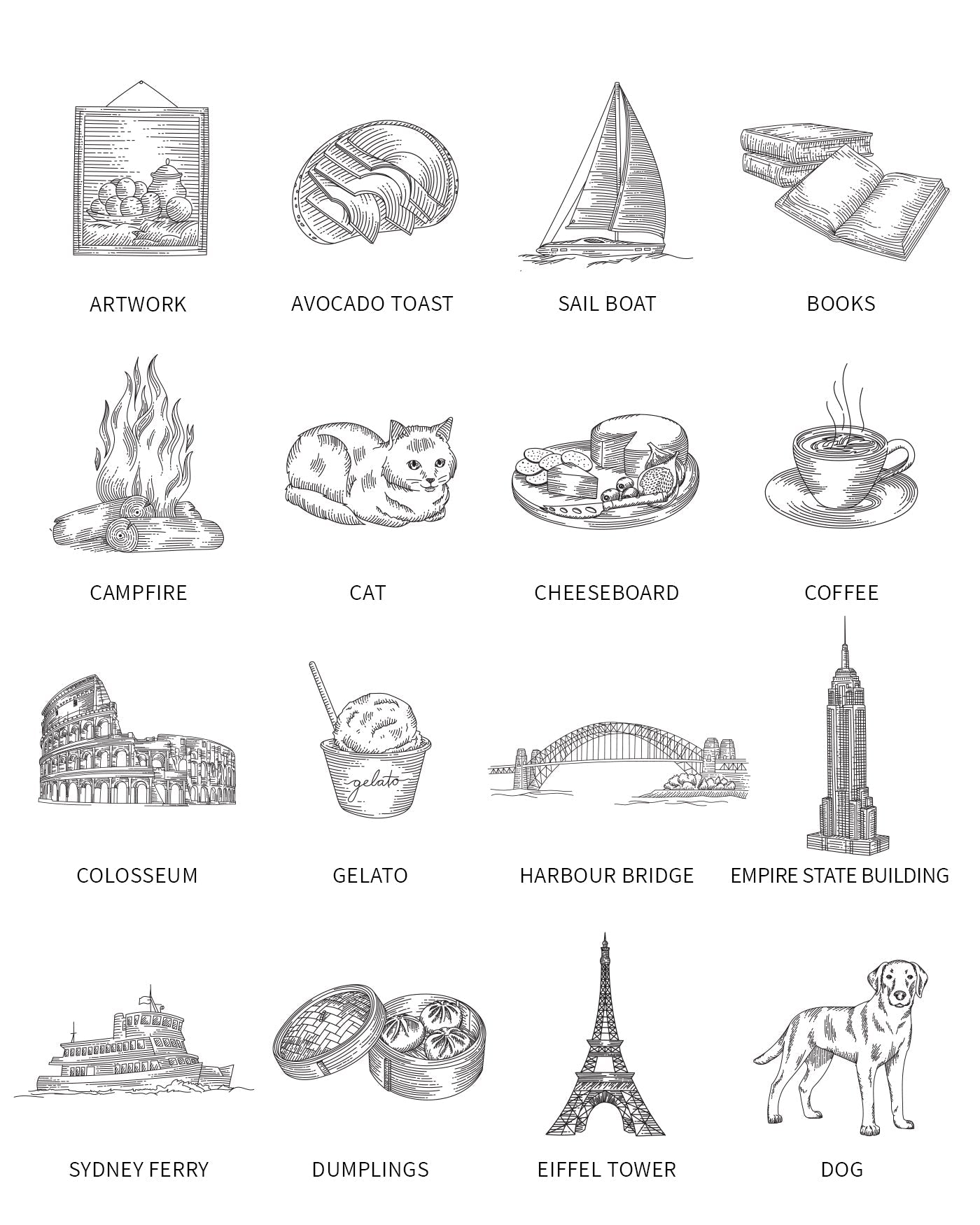 Peppermint Press Invitation Suite Narrative Postage Stamps