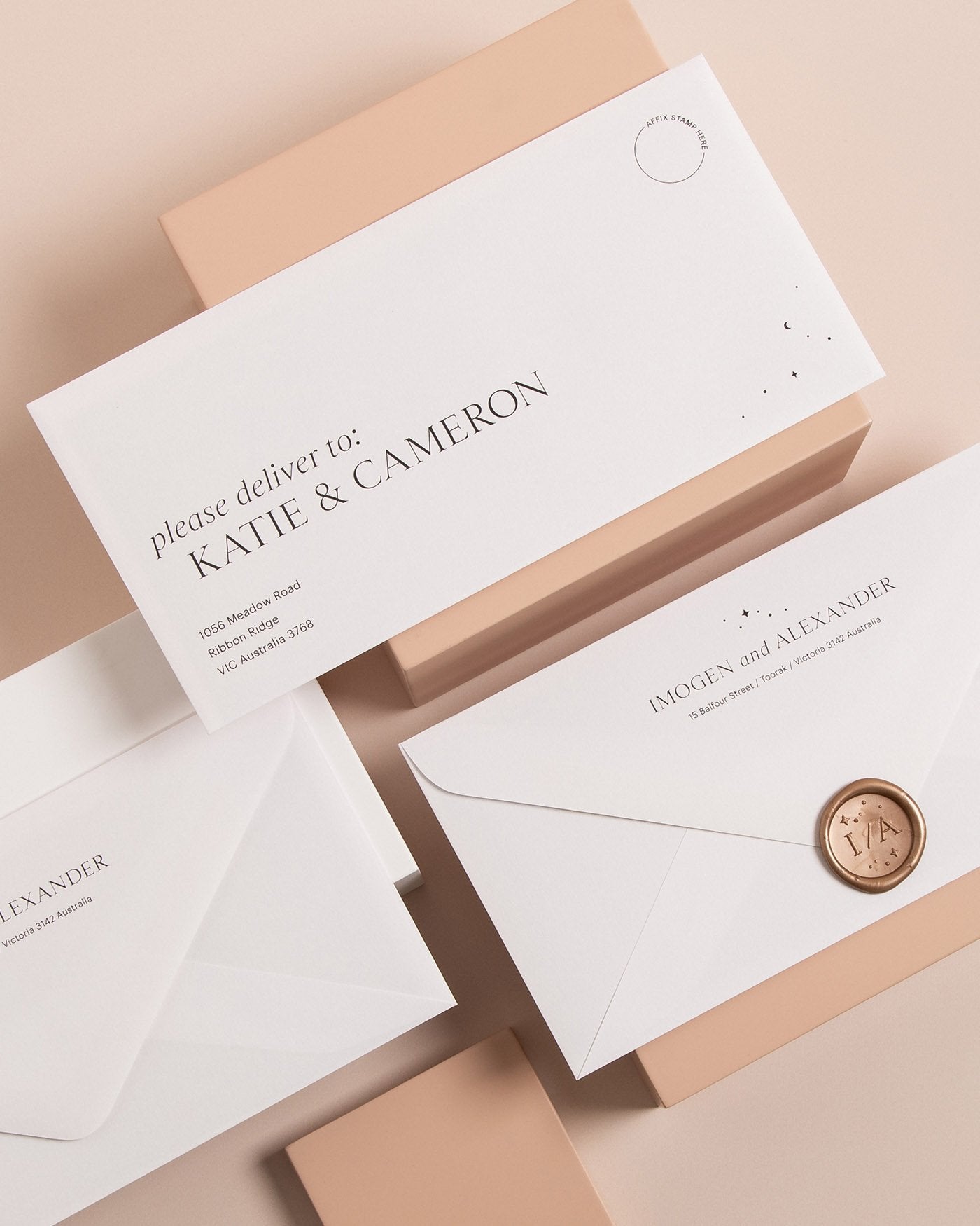 Peppermint Press Stationery Suite Luna Wax Seal