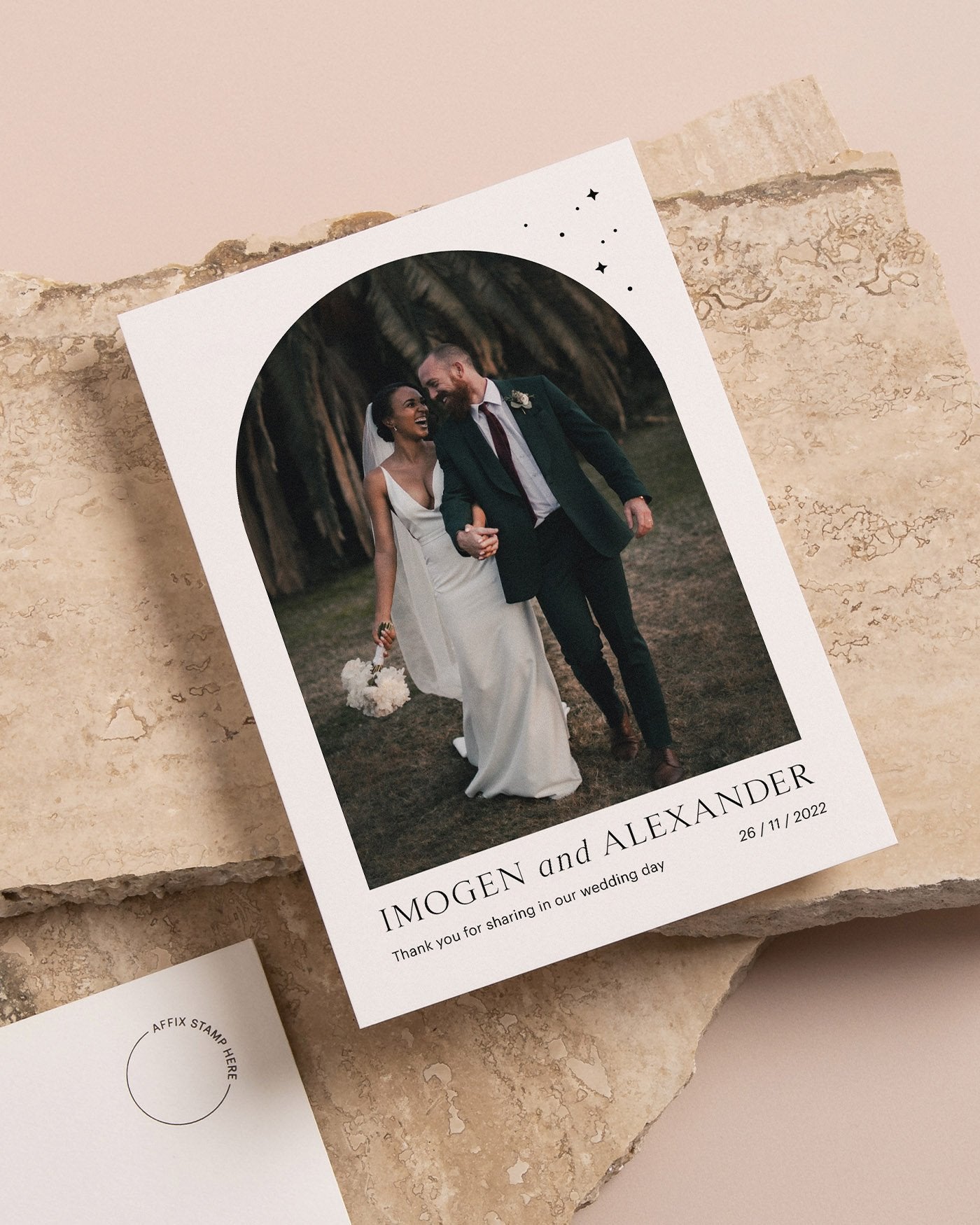 Peppermint Press Stationery Suite Luna Photo Thank you Card