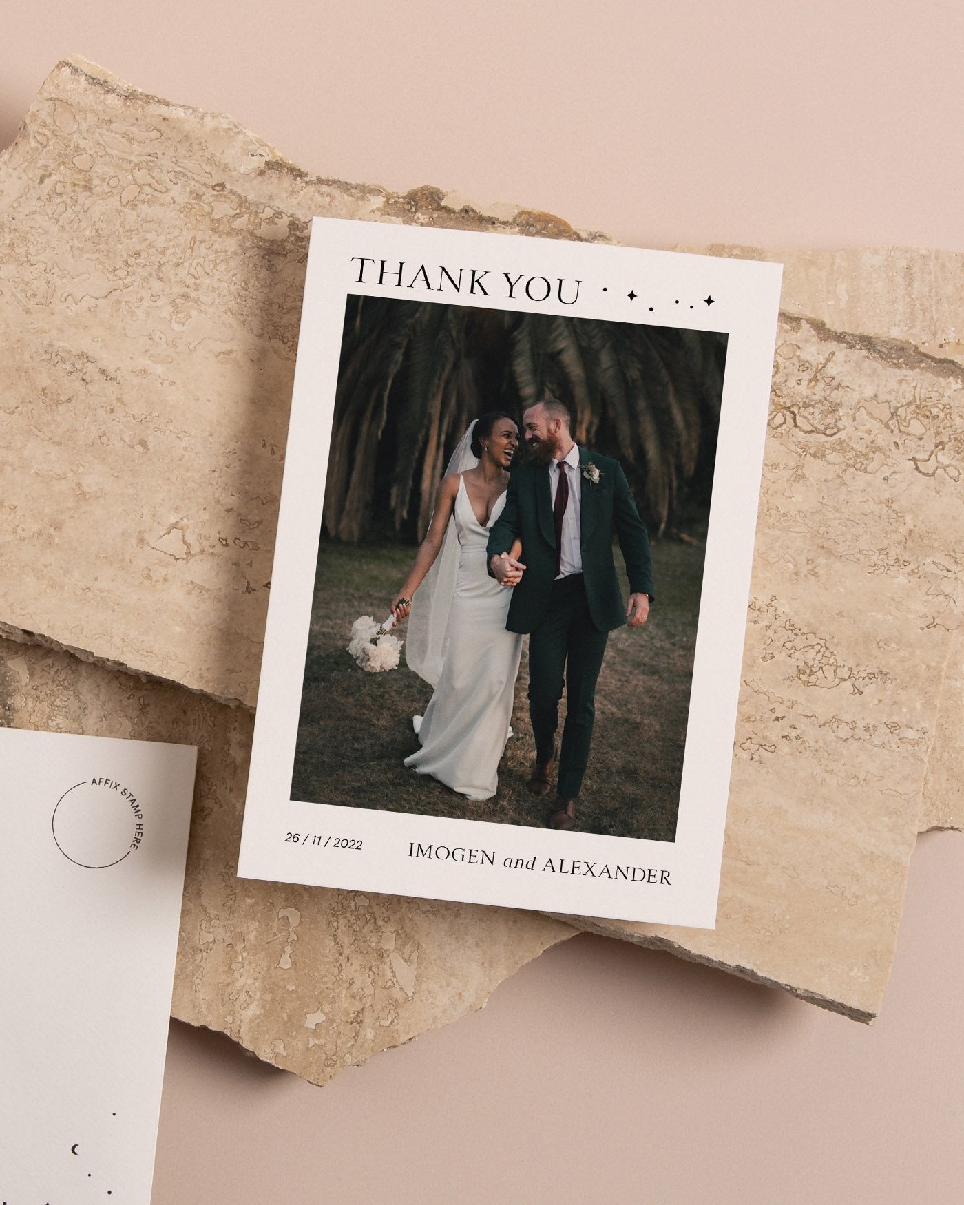 Peppermint Press Stationery Suite Luna Photo Thank you Card