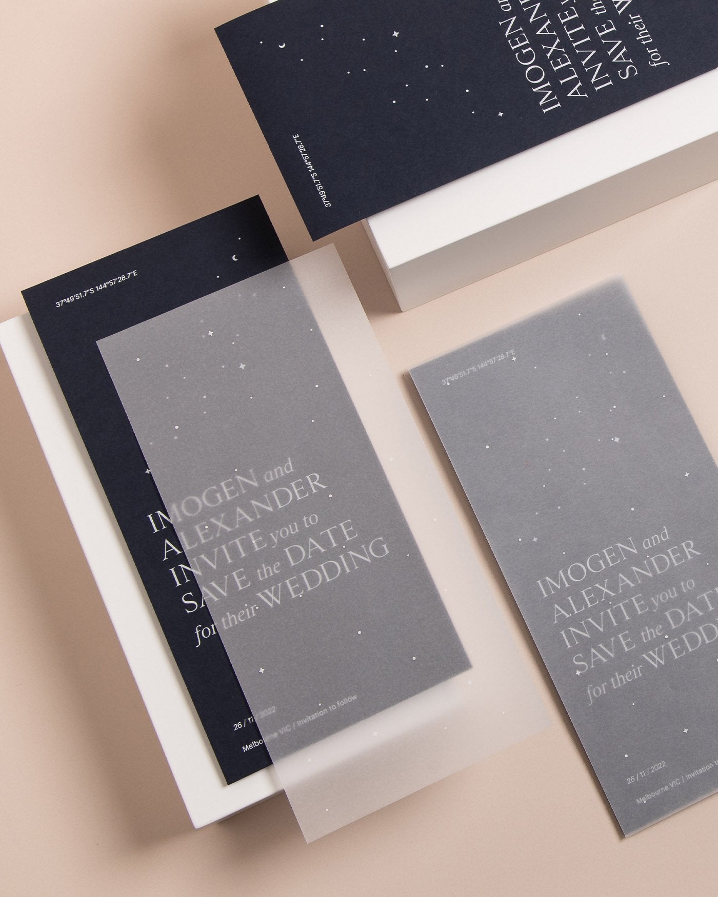 Peppermint Press Stationery Suite Luna Save the Date