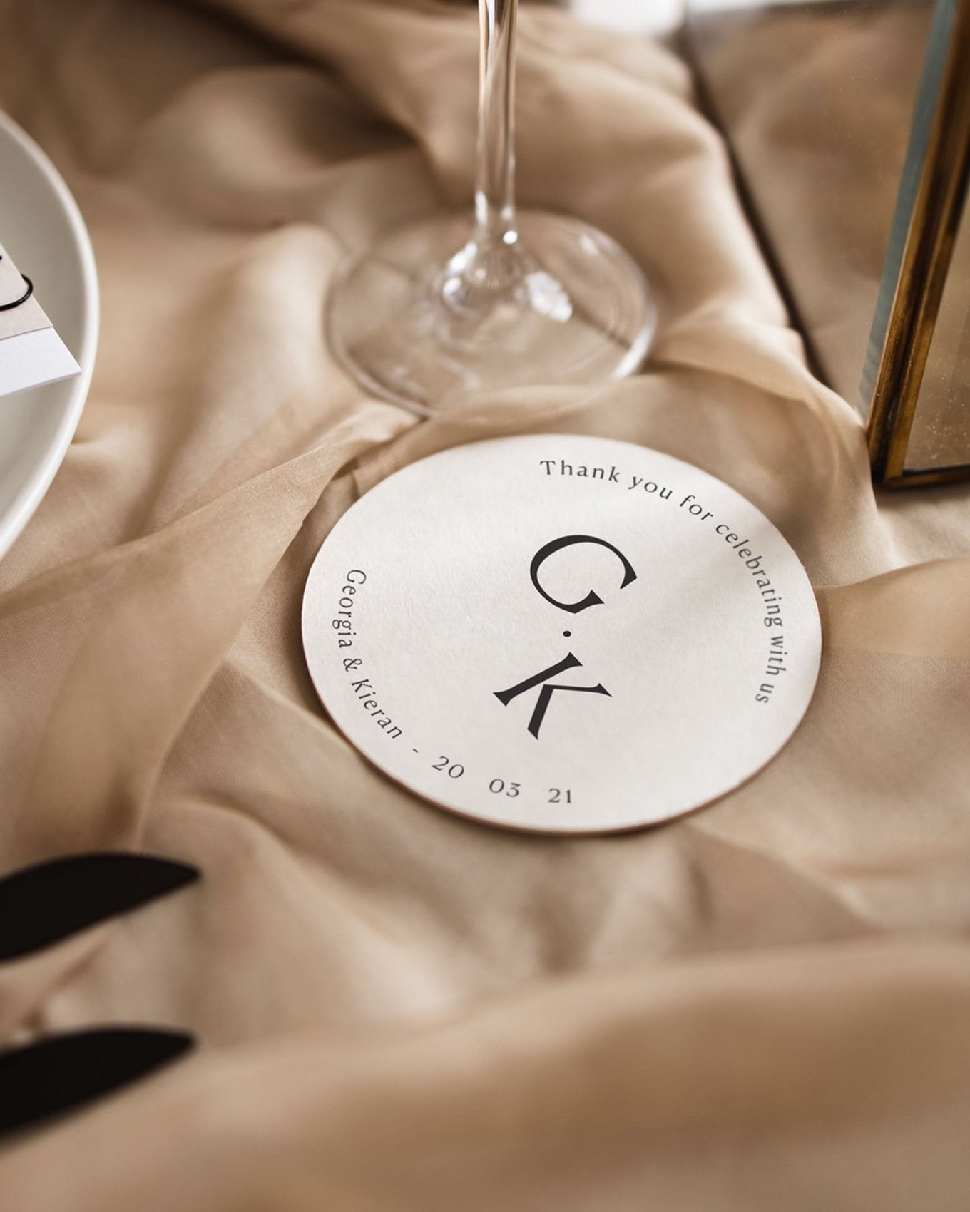 Peppermint Press On the Day Georgia Keepsake Coaster