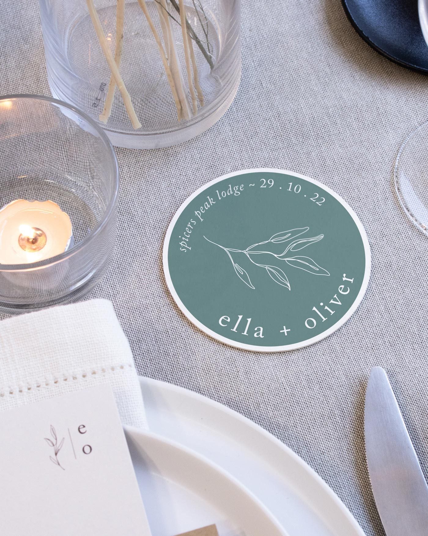 Peppermint Press On the Day Habitat Keepsake Coaster