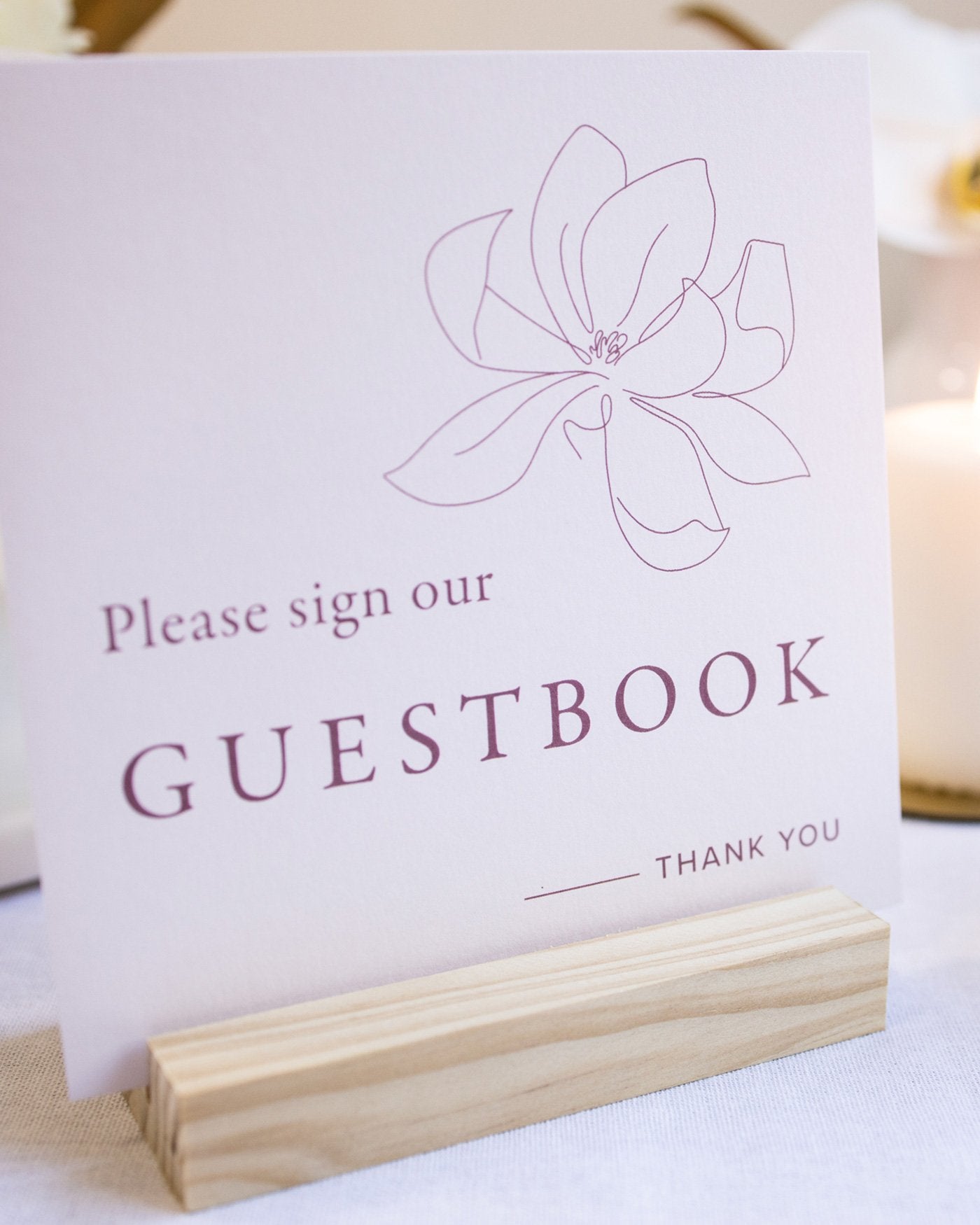 Peppermint Press On the Day Magnolia Medium Signage