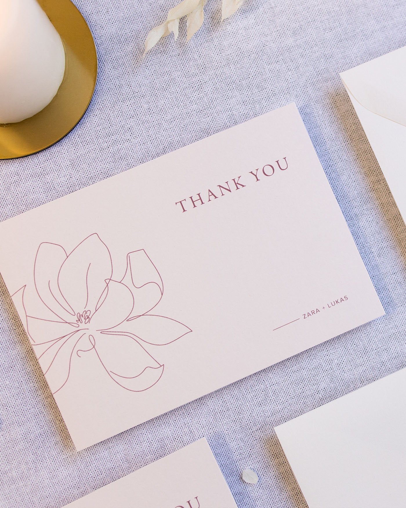 Peppermint Press Stationery Suite Magnolia Thank you Card