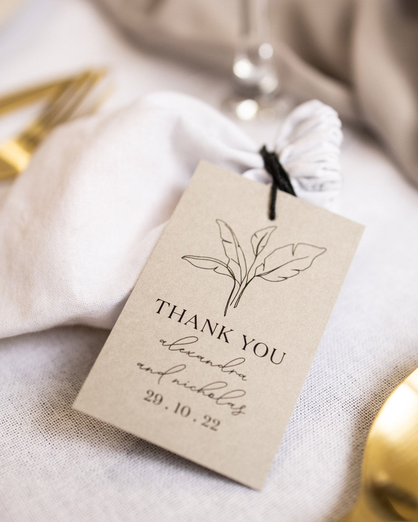Peppermint Press On the Day Palms Favour Tag