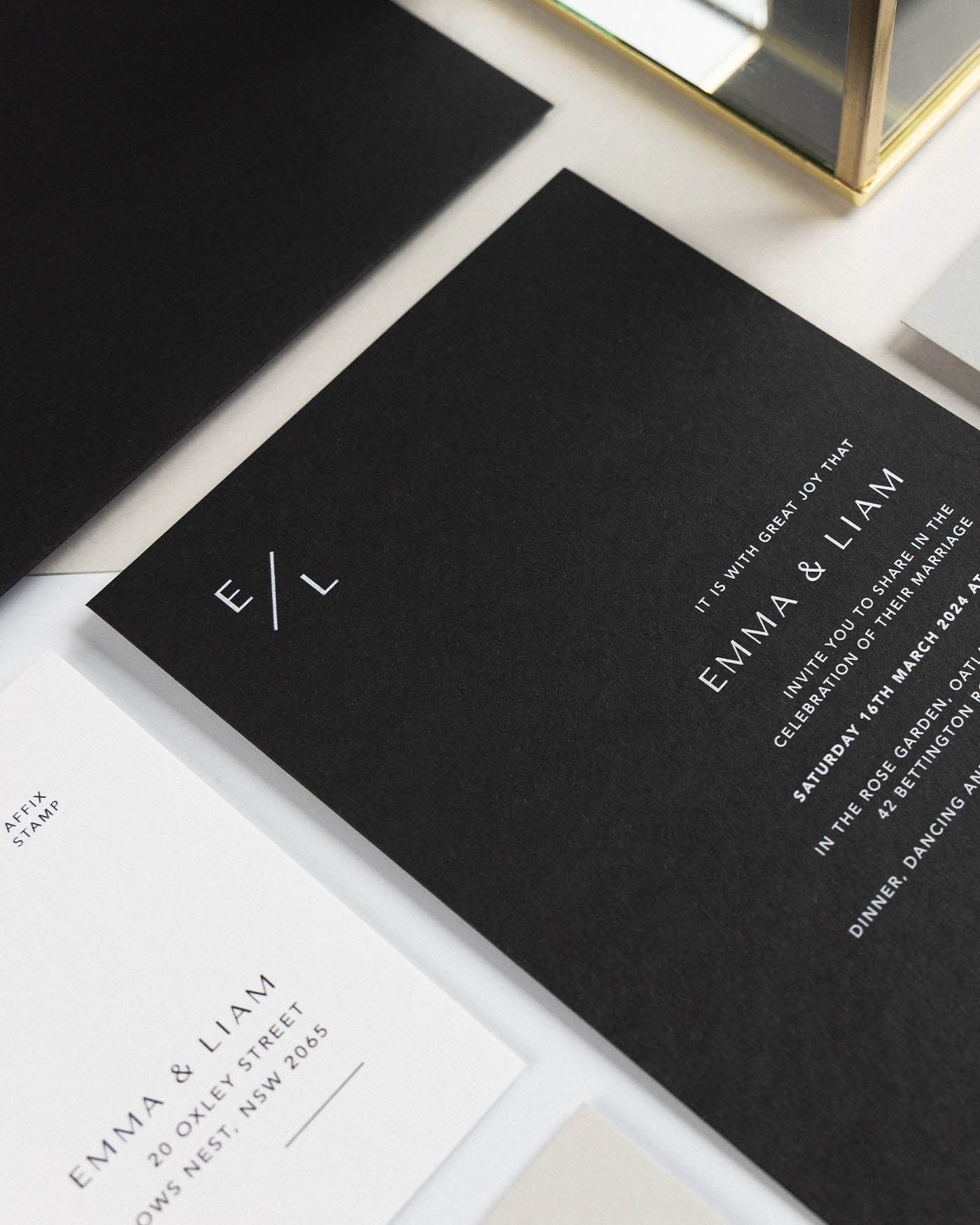 Peppermint Press Stationery Suite Melbourne Invitation