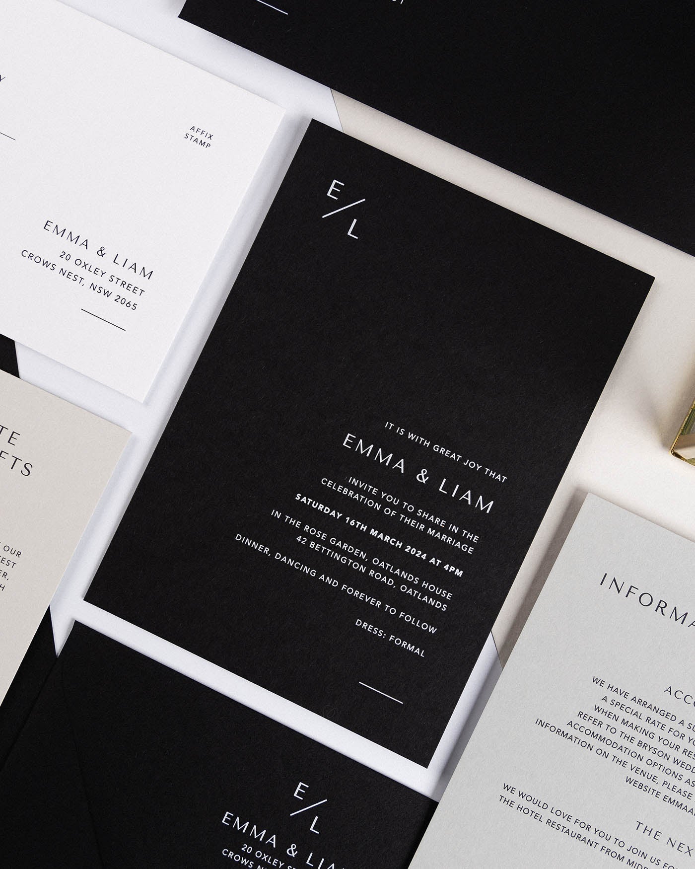 Peppermint Press Stationery Suite Melbourne Four Card Package