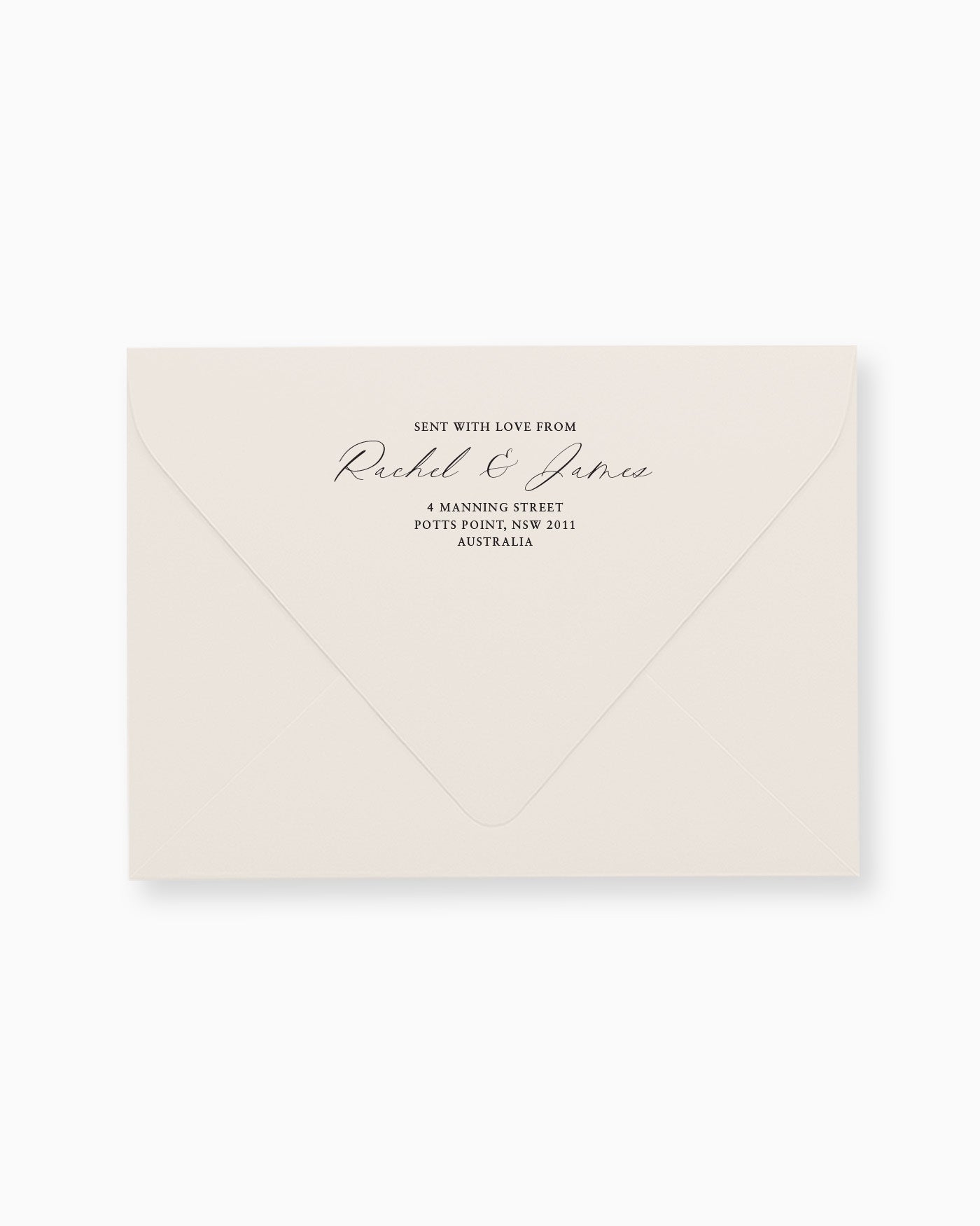 Peppermint Press Stationery Suite Amour Envelope Printing