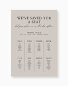 Peppermint Press On the Day Amour Seating Chart