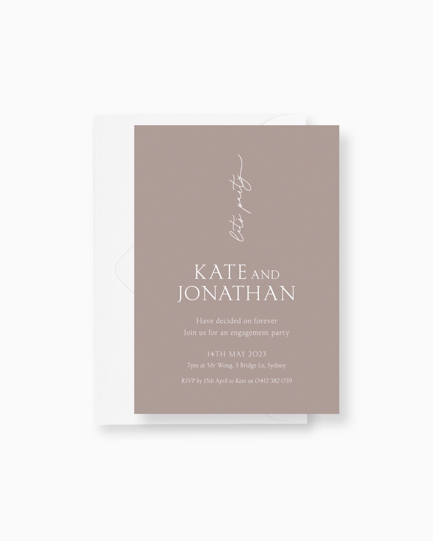 Peppermint Press Stationery Suite Balmoral Engagement Invite