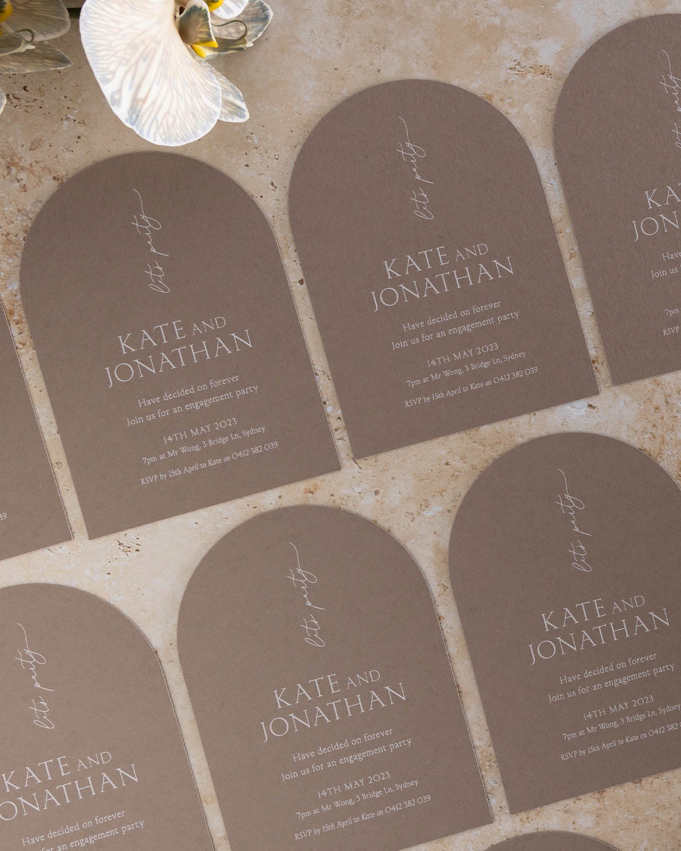 Peppermint Press Stationery Suite Balmoral Engagement Invite