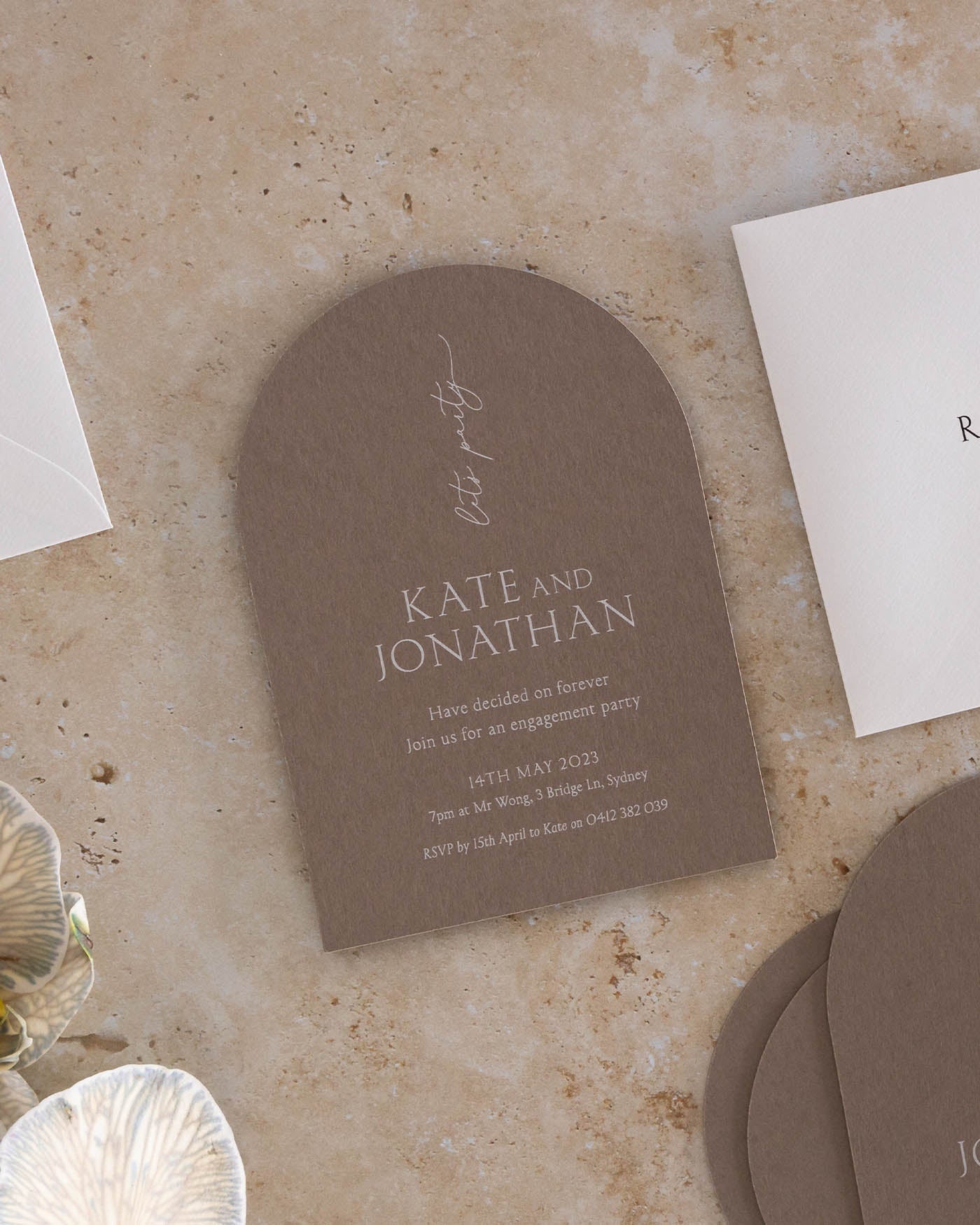 Peppermint Press Stationery Suite Balmoral Engagement Invite