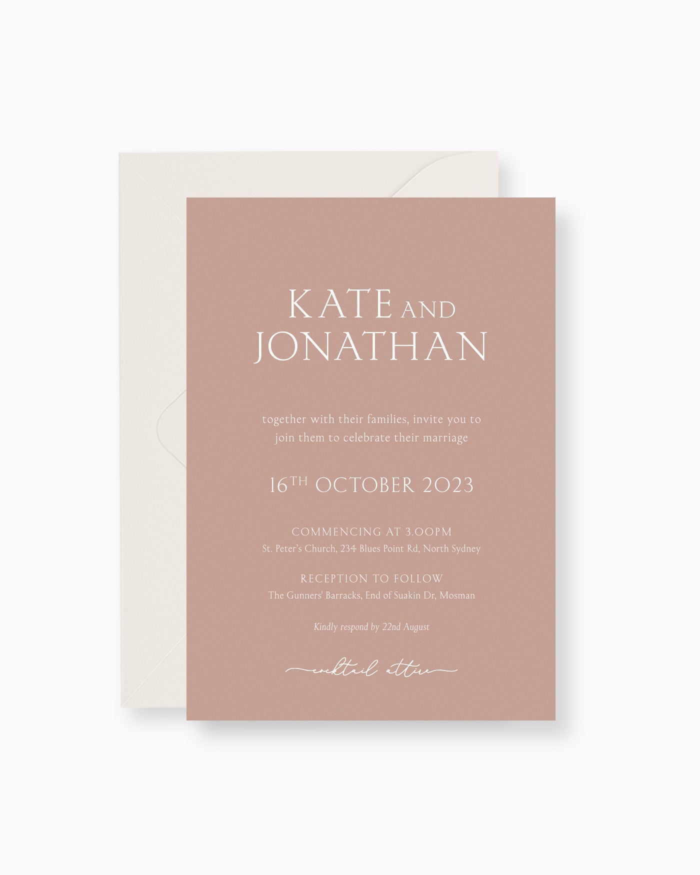 Peppermint Press Stationery Suite Balmoral Invitation