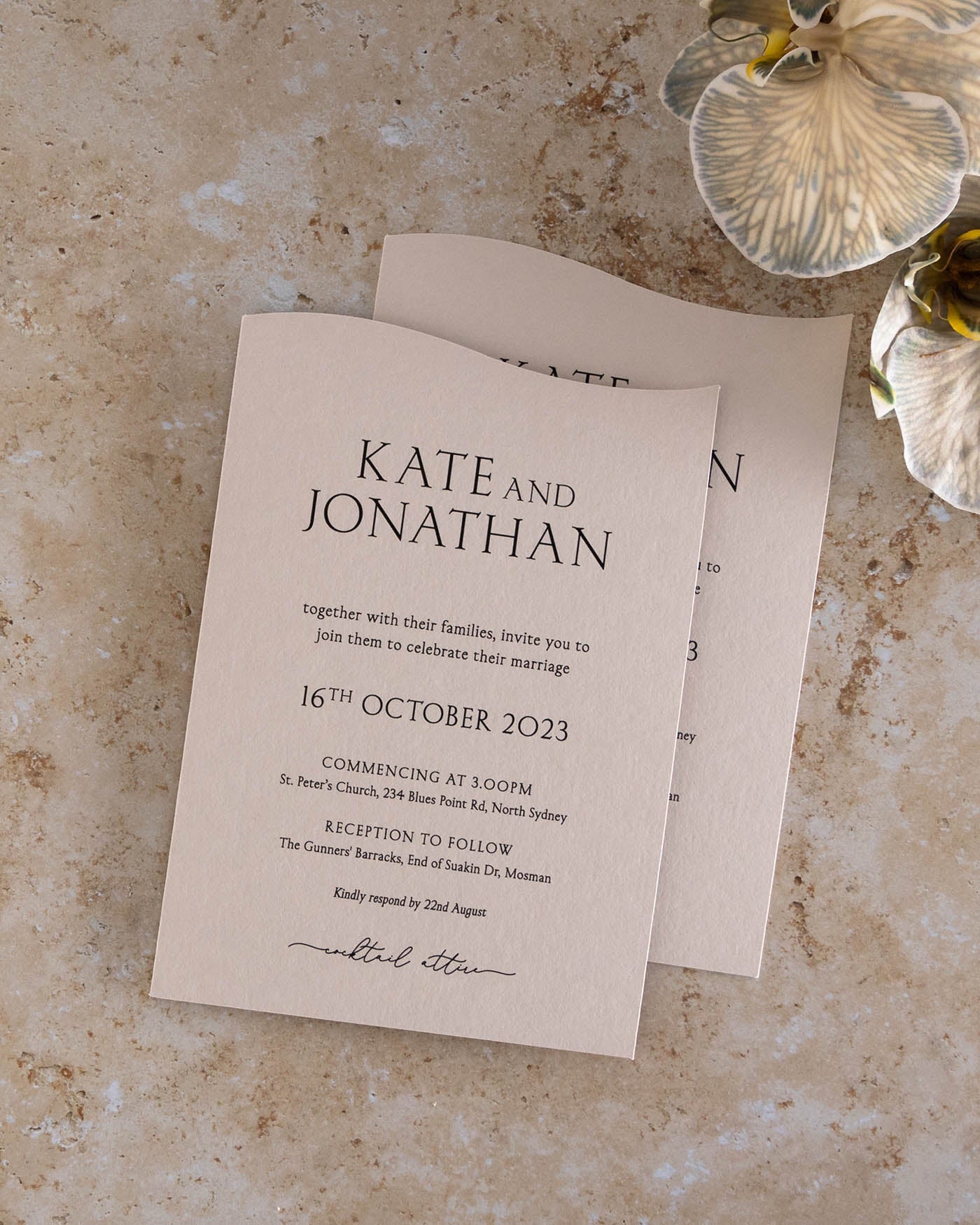 Peppermint Press Stationery Suite Balmoral Invitation