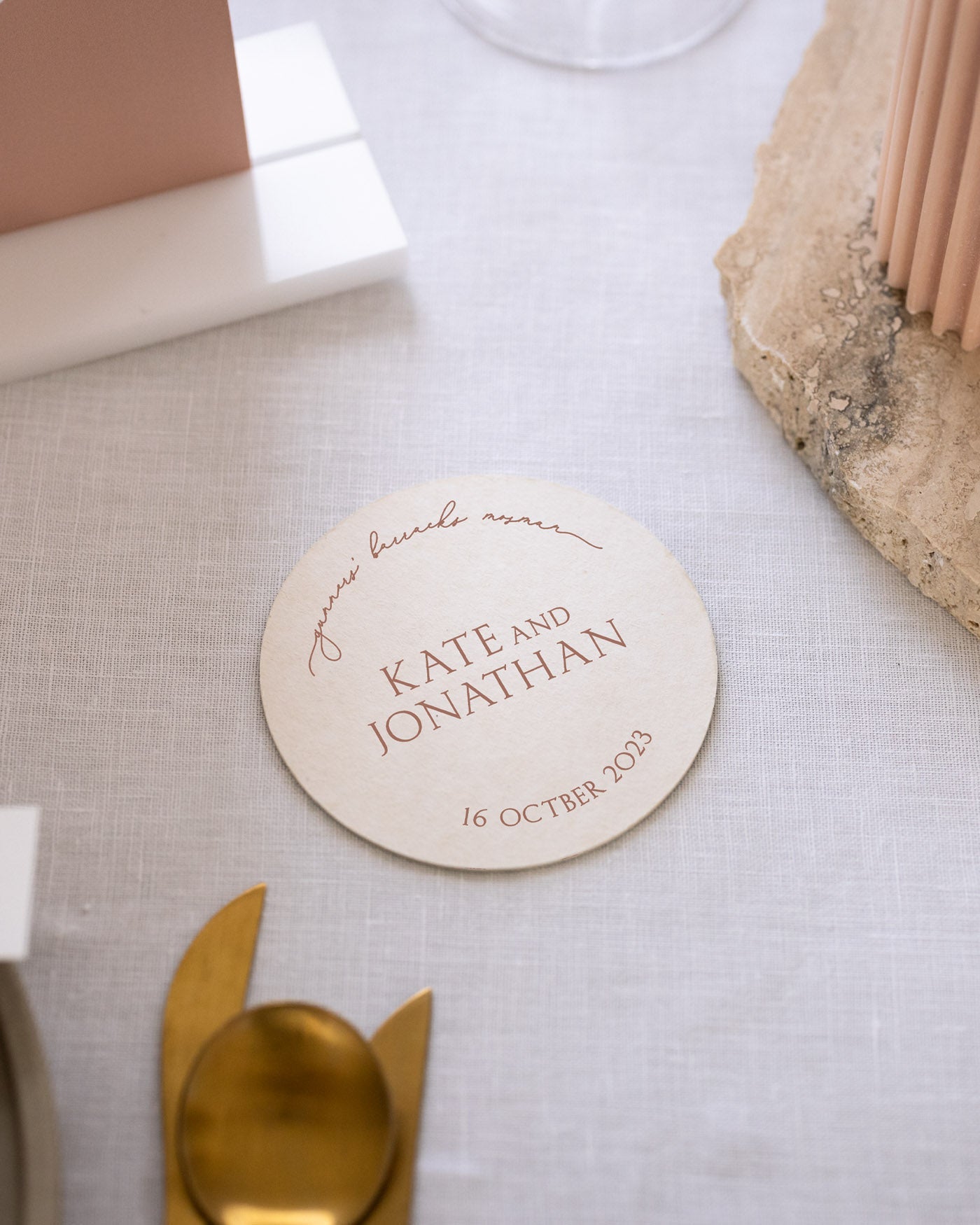 Peppermint Press On the Day Balmoral Keepsake Coaster